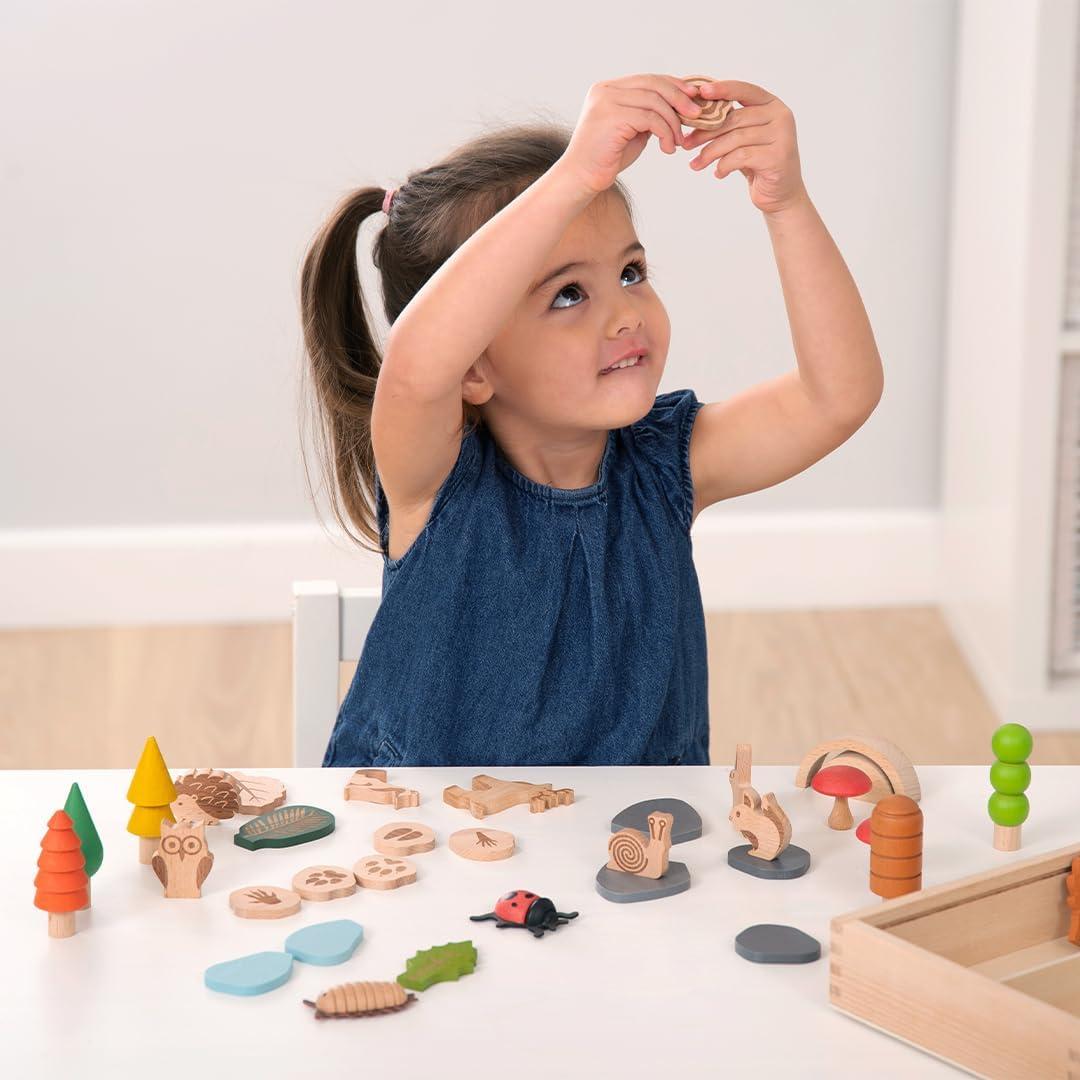 Set de Juguetes de Madera TickiT - 37 Piezas Bosque Natural