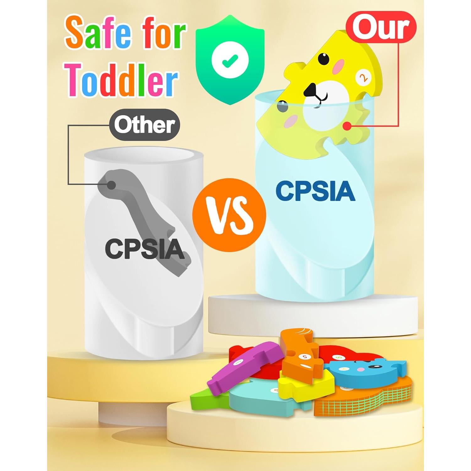 Rompecabezas de Madera Montessori Yetonamr 4 Piezas 3-5 Años