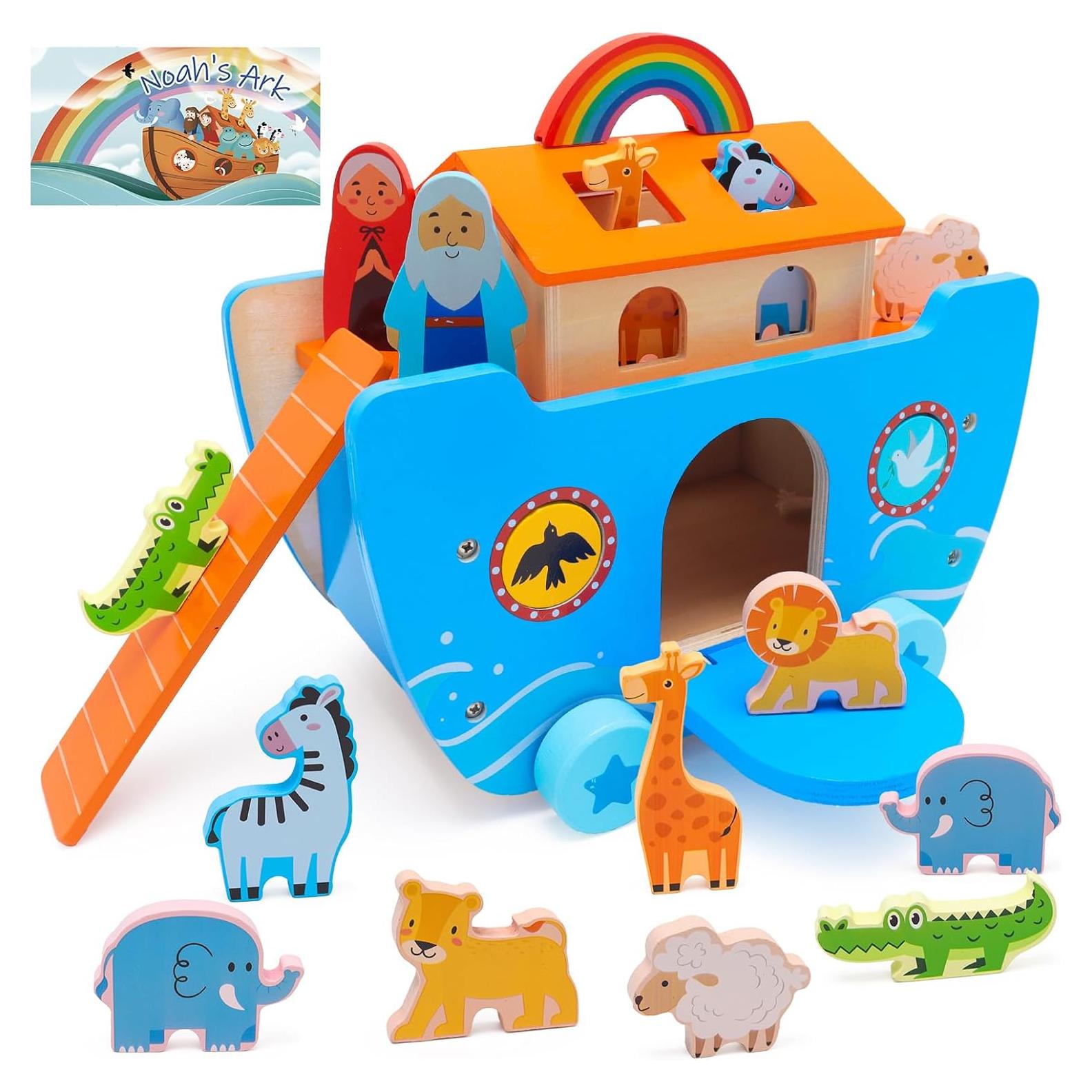 Juguete Arca de Noé de Madera Yelakey Educativo 1-4 Años