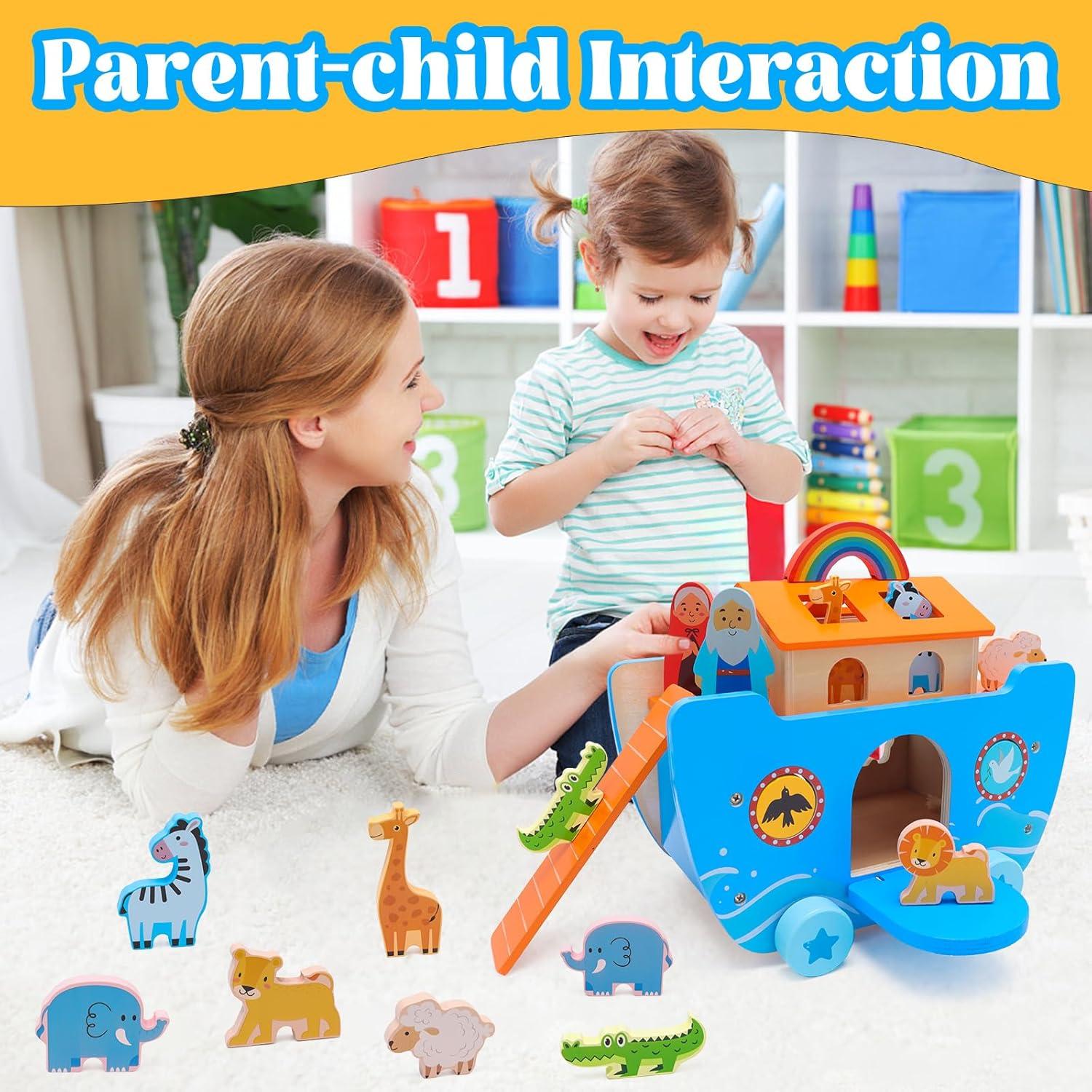 Juguete Arca de Noé de Madera Yelakey Educativo 1-4 Años