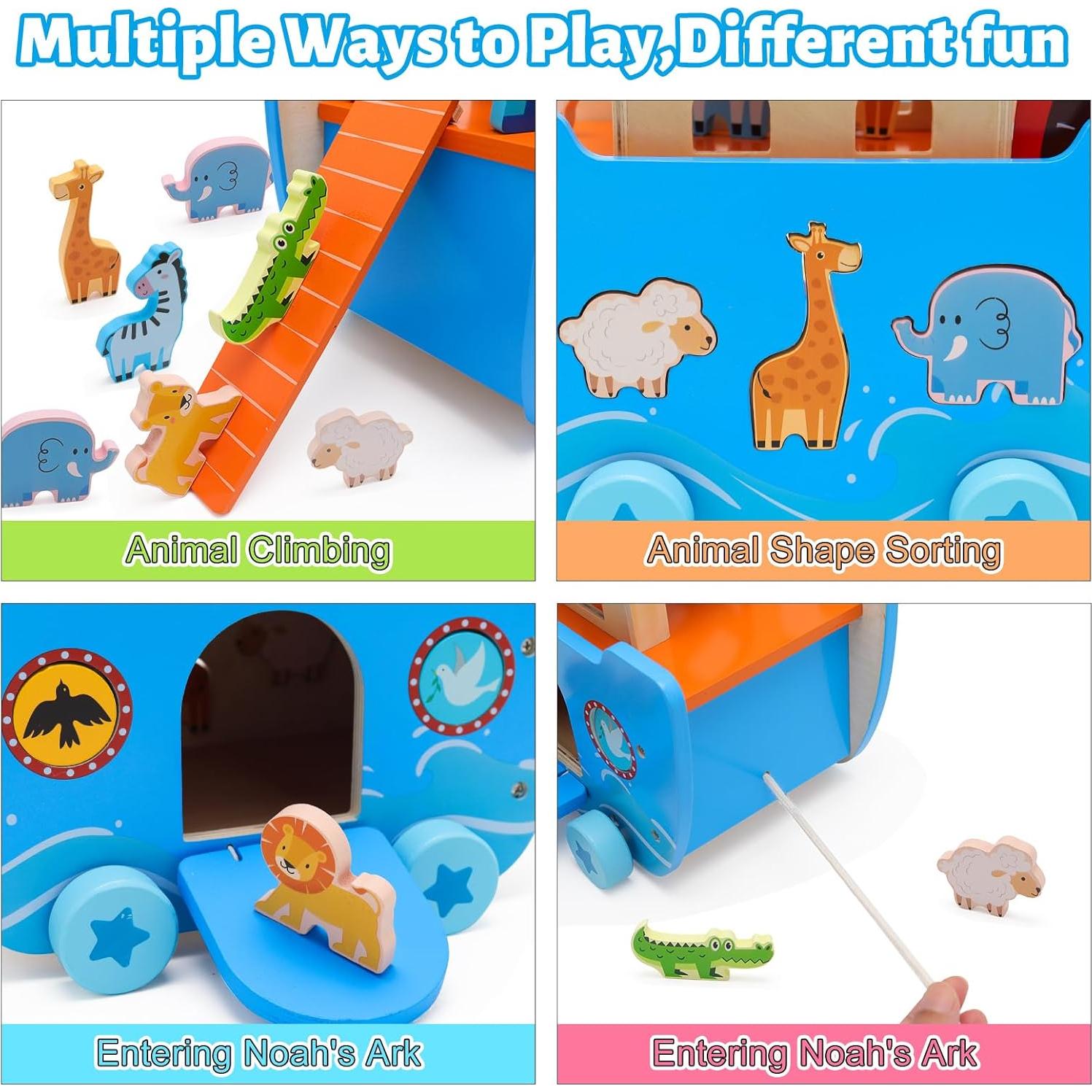 Juguete Arca de Noé de Madera Yelakey Educativo 1-4 Años