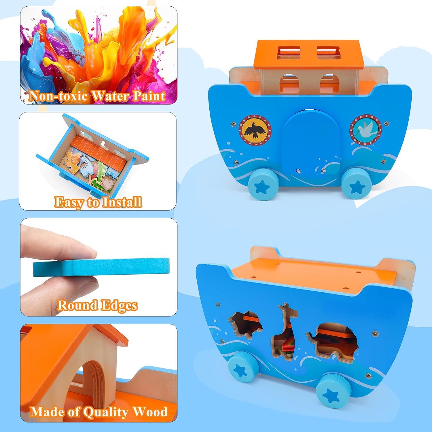 Juguete Arca de Noé de Madera Yelakey Educativo 1-4 Años