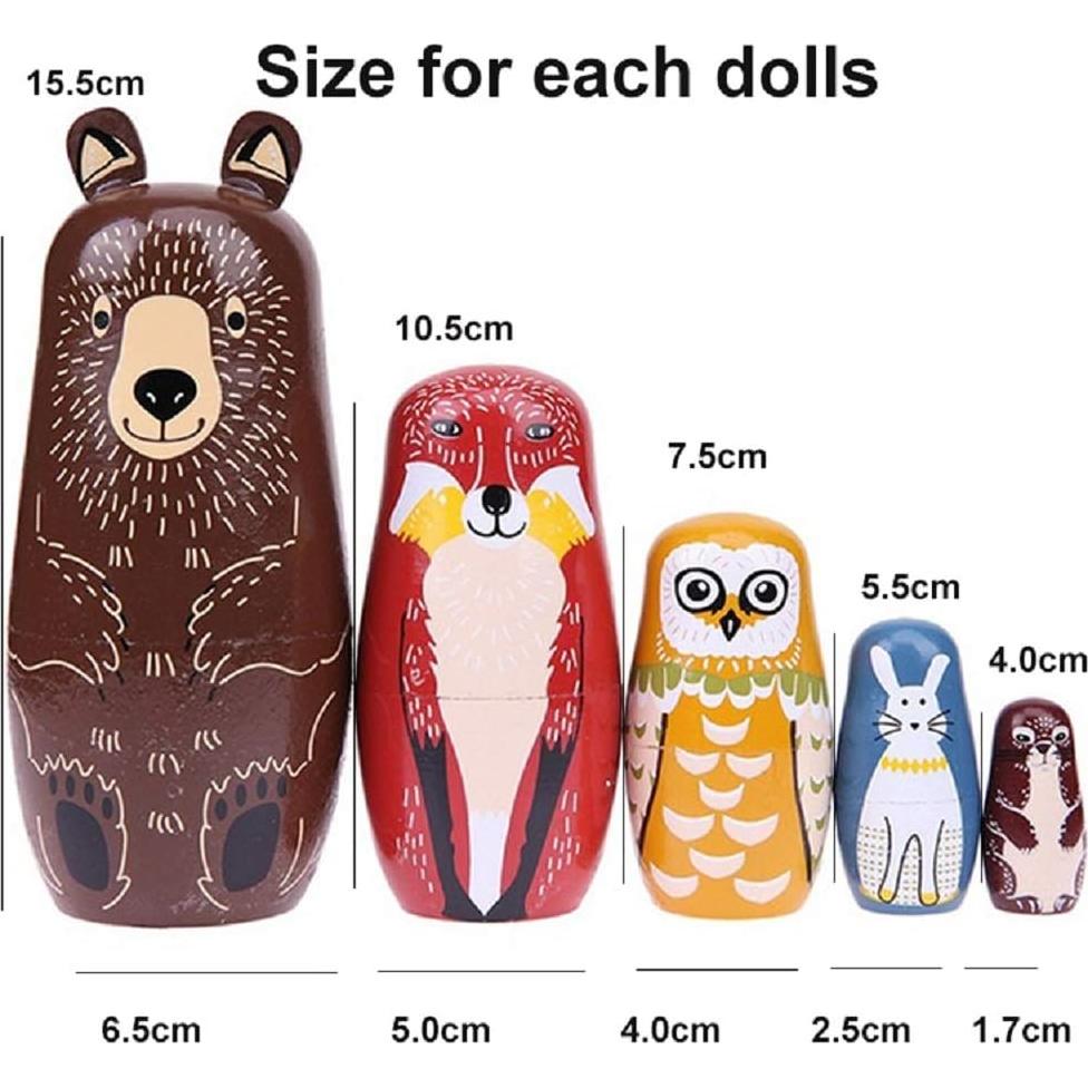 Juego de Muñecas Rusas de Navidad Konrisa - 6 Muñecos de Santa Claus