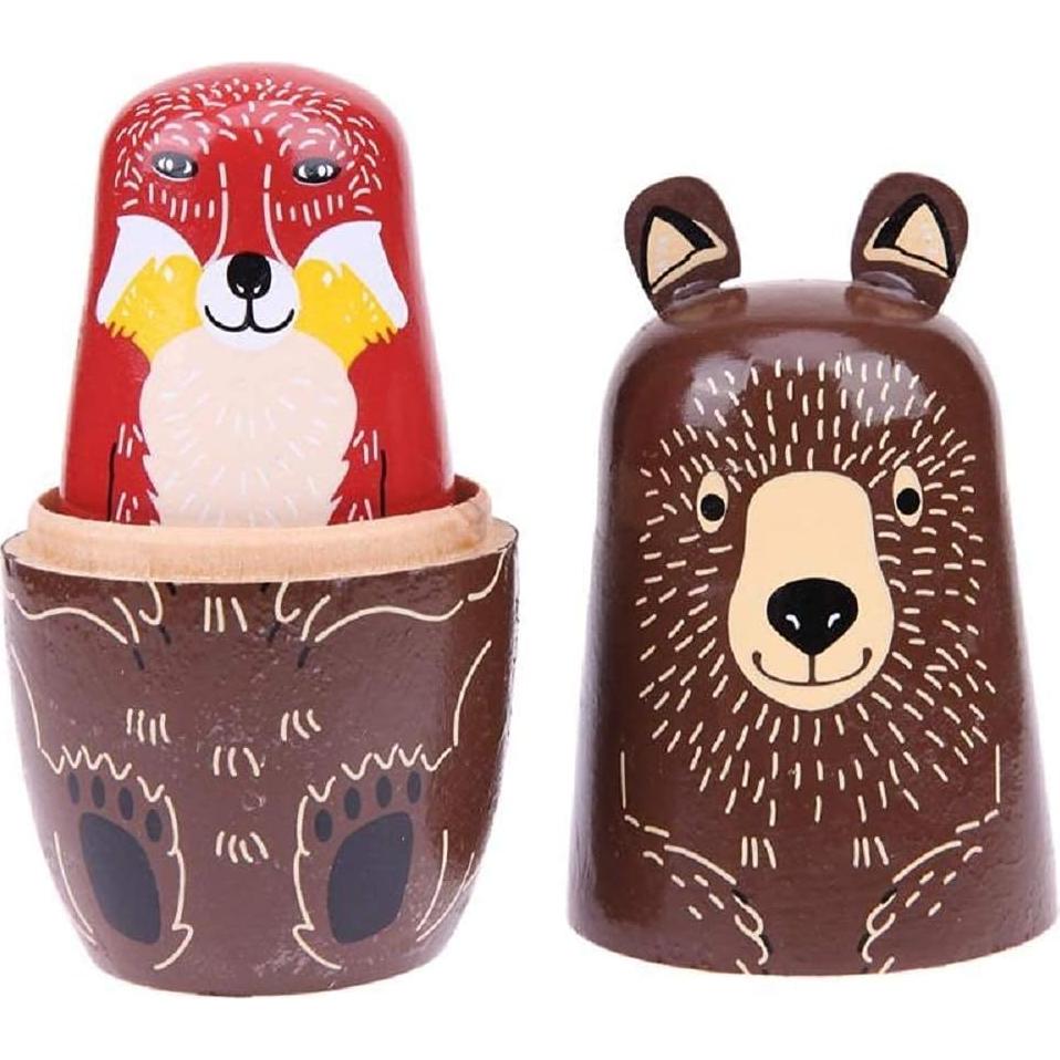 Juego de Muñecas Rusas de Navidad Konrisa - 6 Muñecos de Santa Claus