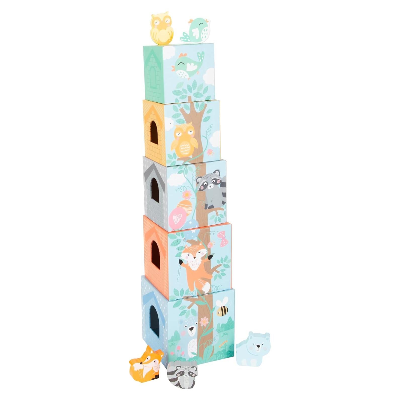 Torre de Apilamiento de Animales Pastel Small Foot - 10 Piezas