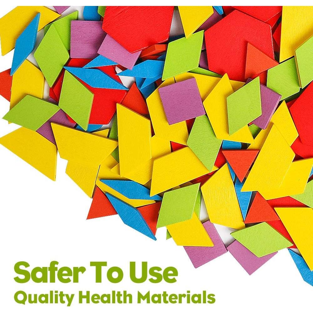 Juego de Bloques de Madera Kizh 155 Pcs Educativos Montessori