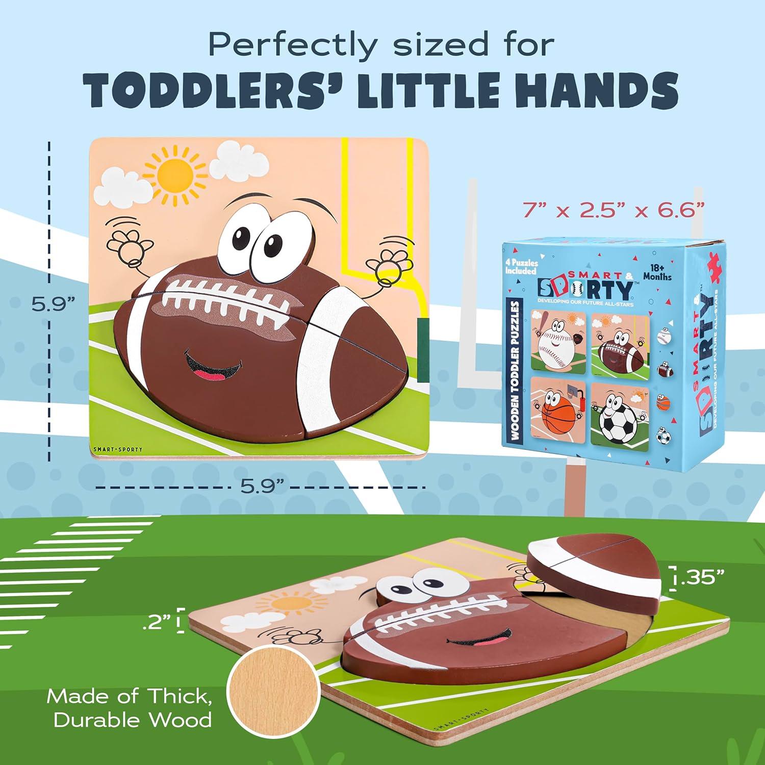 Rompecabezas de Madera Deportivos Smart and Sporty - 4 Piezas