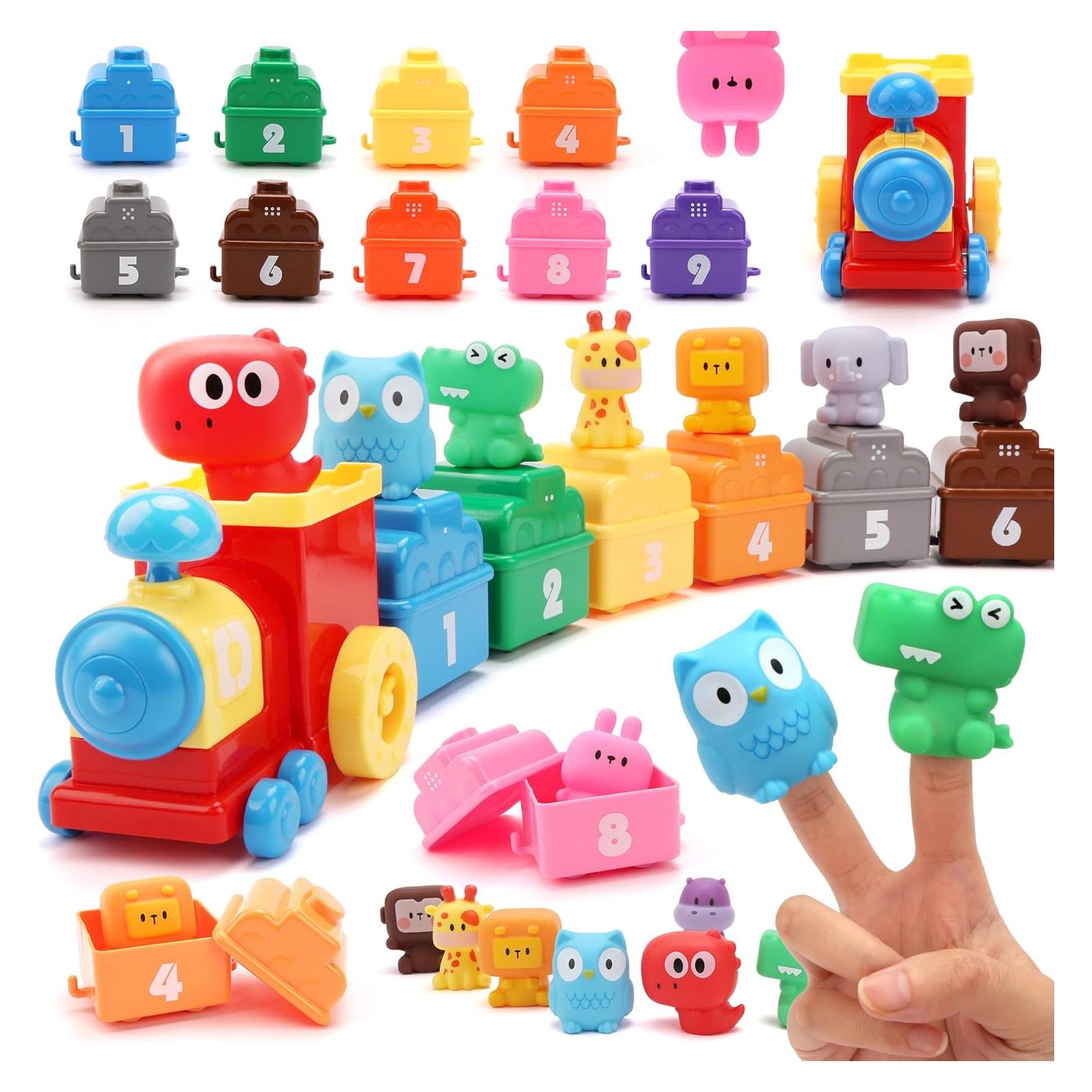 Juguete Educativo Tren de Granja Montessori 9 Animales 1 Granjero