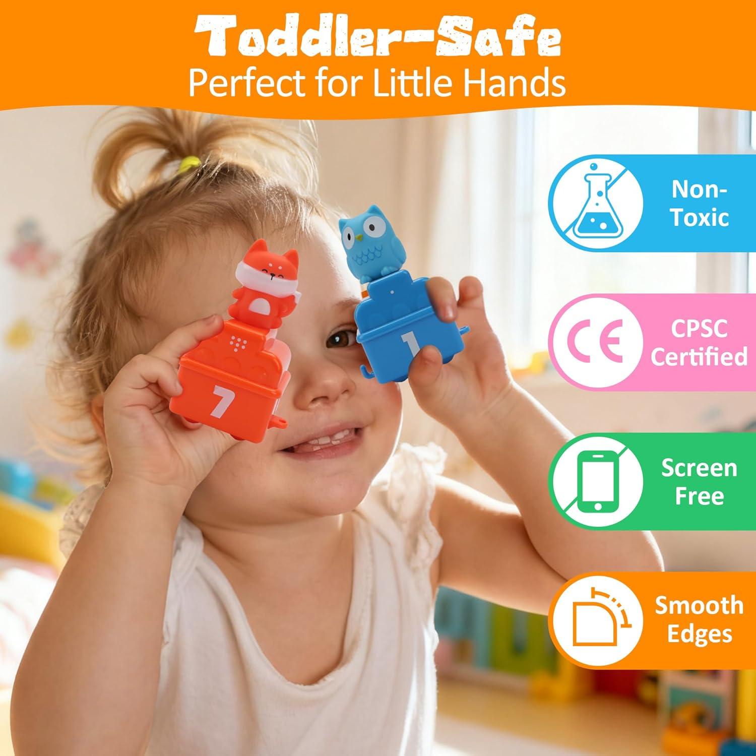 Juguete Educativo Tren de Granja Montessori 9 Animales 1 Granjero