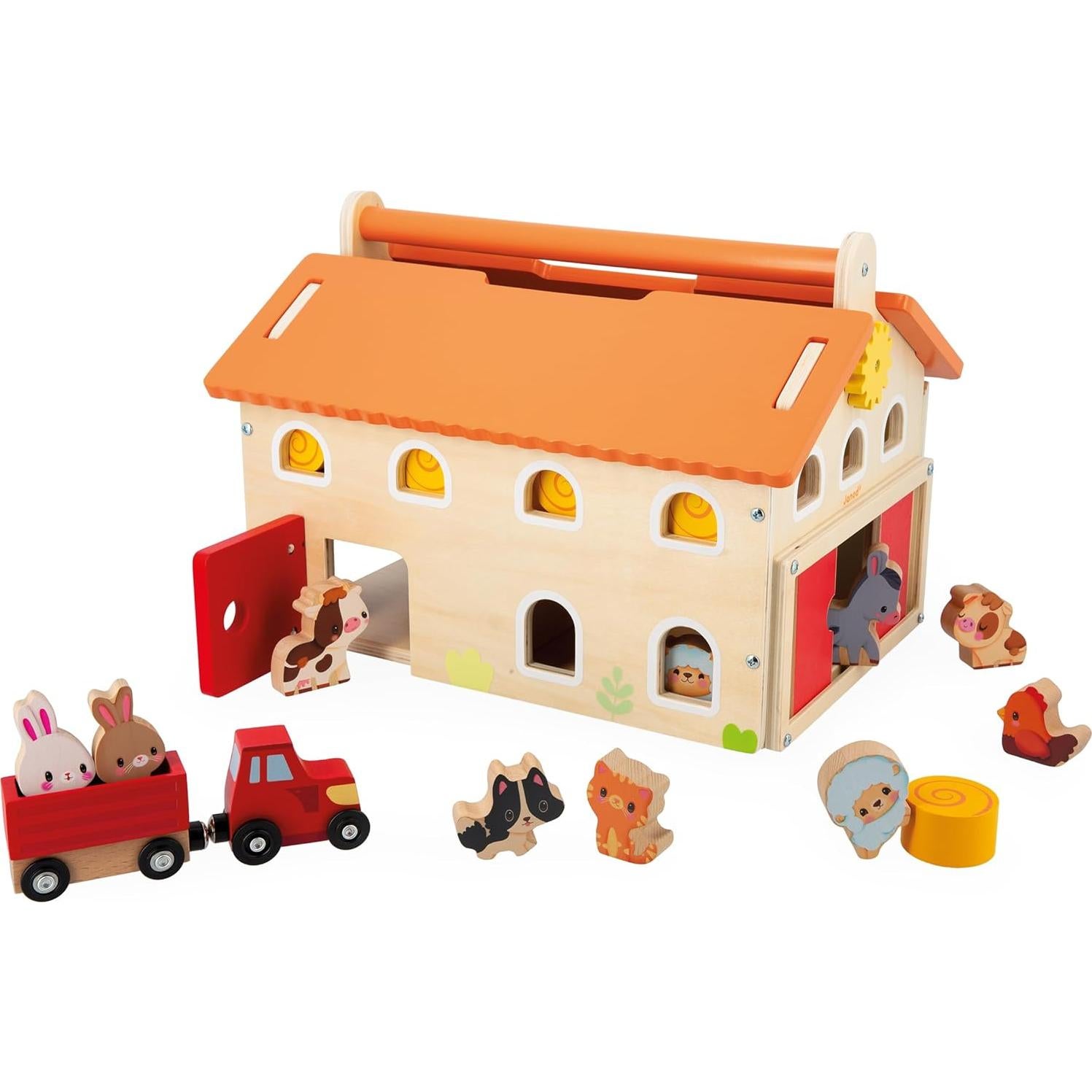 Juego de Granja Janod Mi Primer Establo 18 Piezas Madera