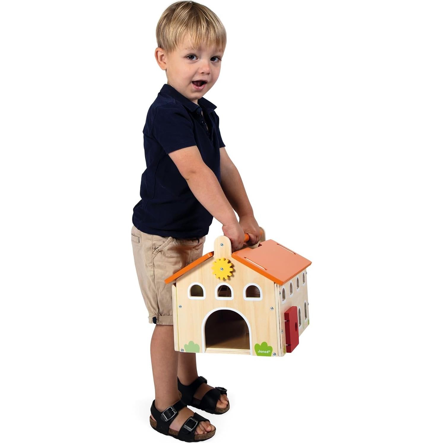 Juego de Granja Janod Mi Primer Establo 18 Piezas Madera