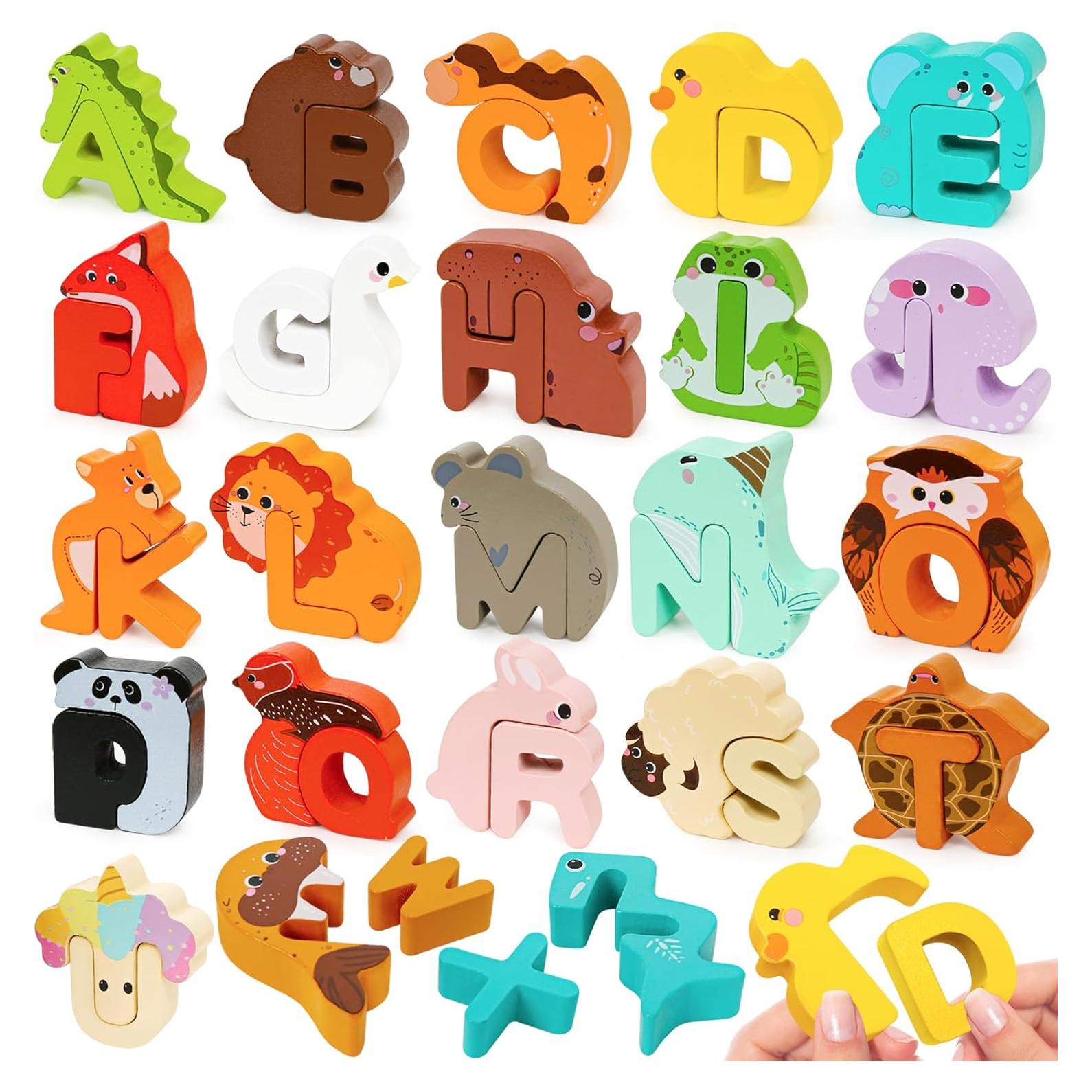 Rompecabezas de Alfabeto de Madera CZTCDP 52 Piezas Educativo