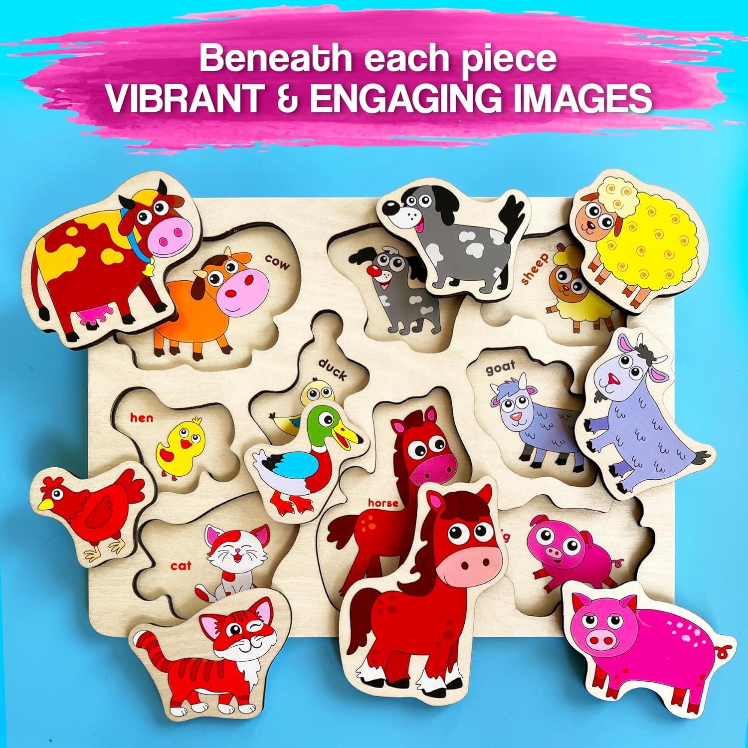 Rompecabezas de Madera QUOKKA para Niños - Insectos y Animales