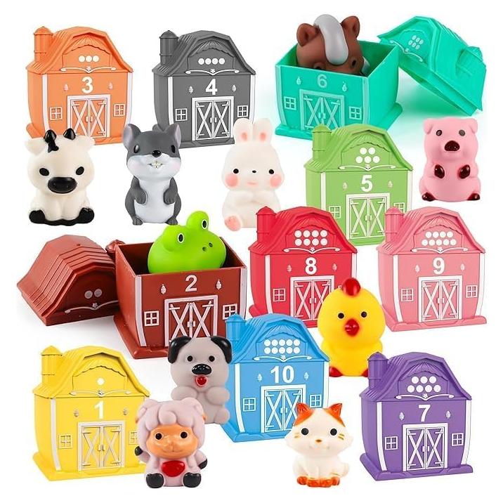 Juguete Educativo de Granja EnAuRoL - 20 Piezas de Títeres