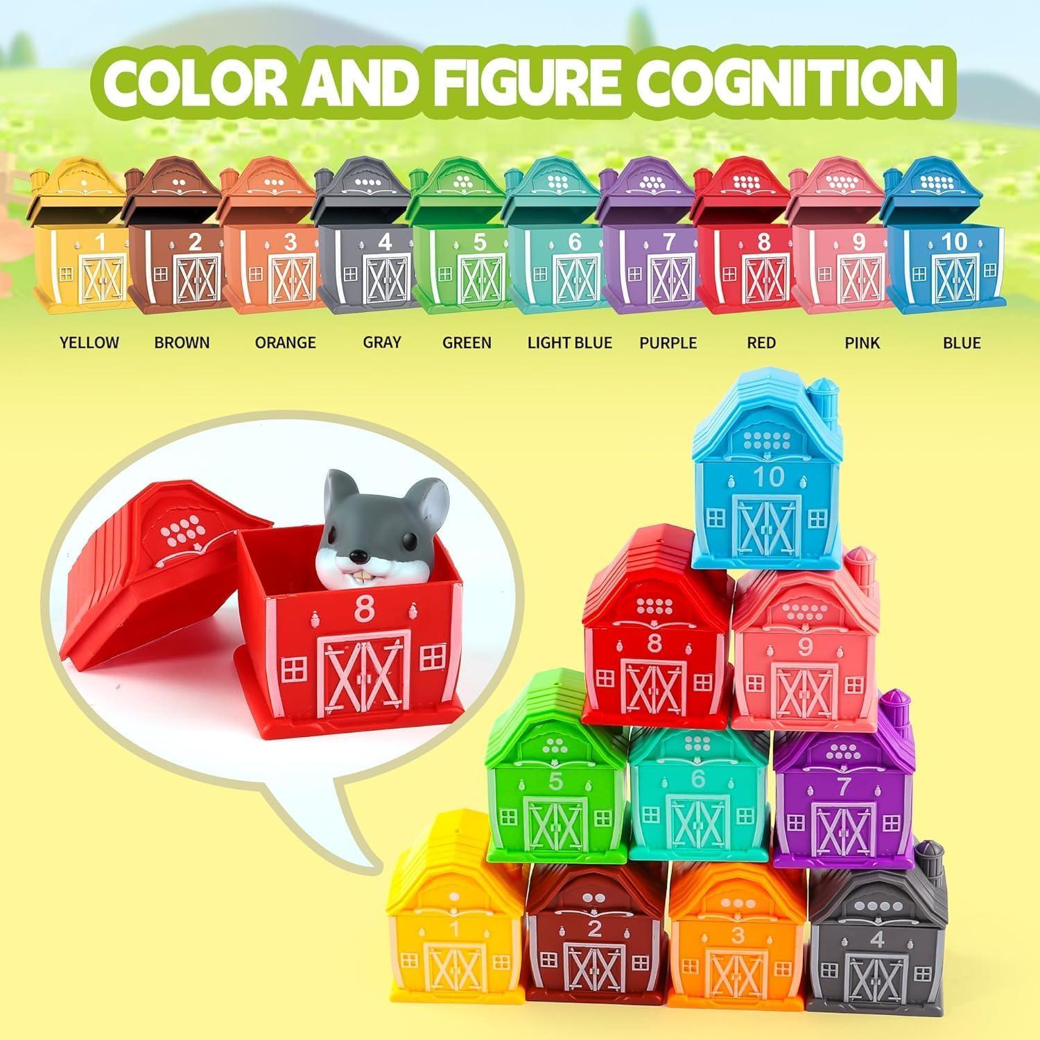 Juguete Educativo de Granja EnAuRoL - 20 Piezas de Títeres