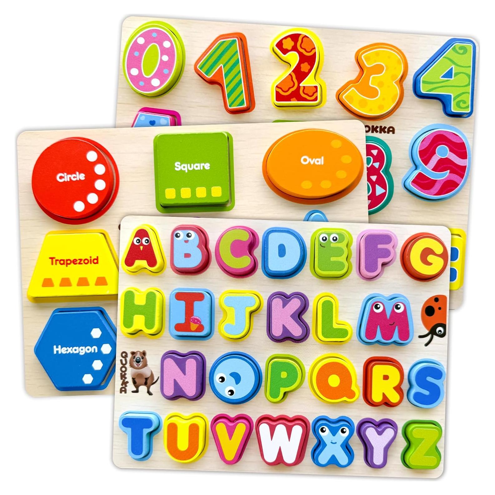 Rompecabezas de Madera QUOKKA para Niños 1-5 Años - Set Educativo