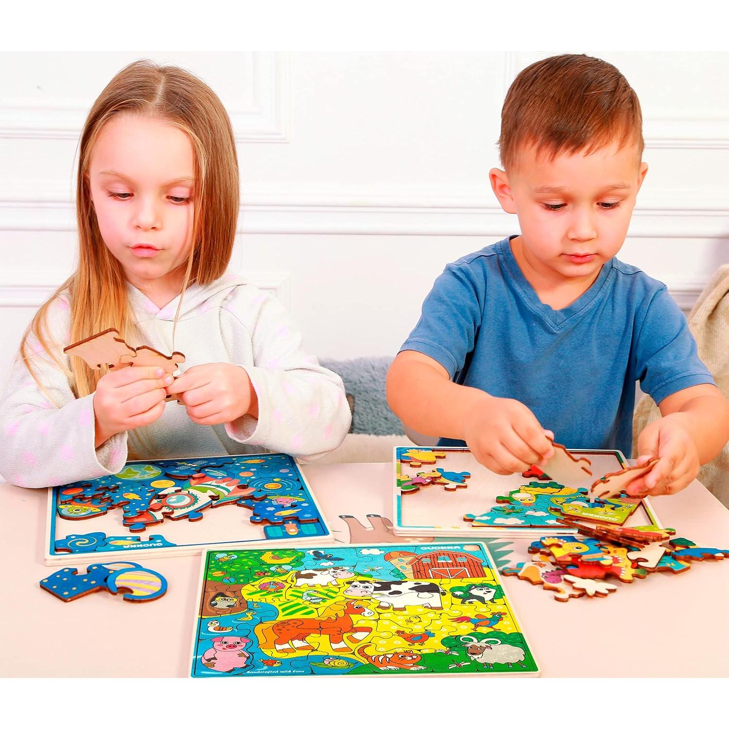 Rompecabezas de Madera QUOKKA para Niños 3 a 8 Años - 28 Piezas