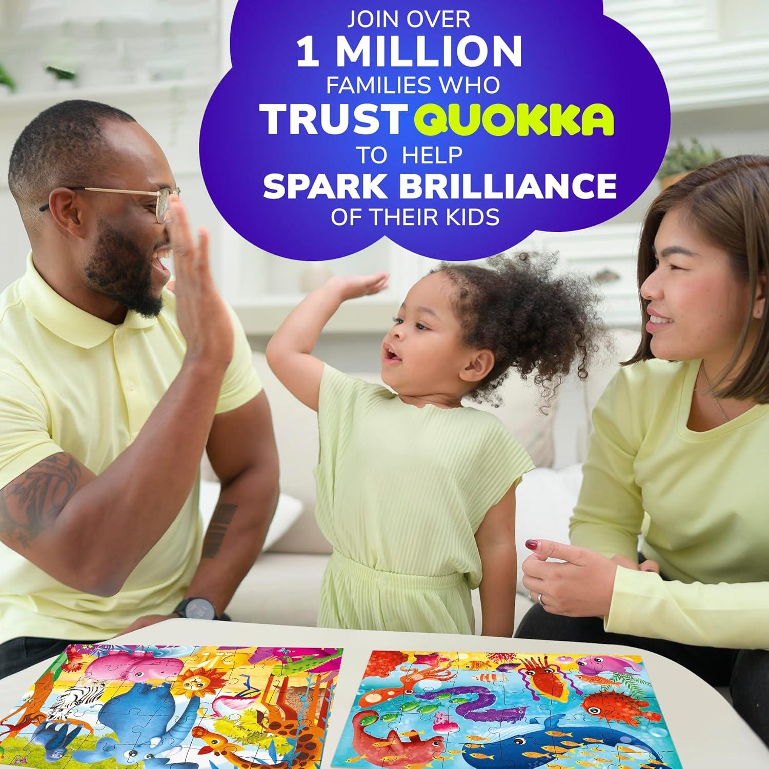 Puzzles Quokka para Niños 3-5 Años - 4 Puzzles de 30 Piezas