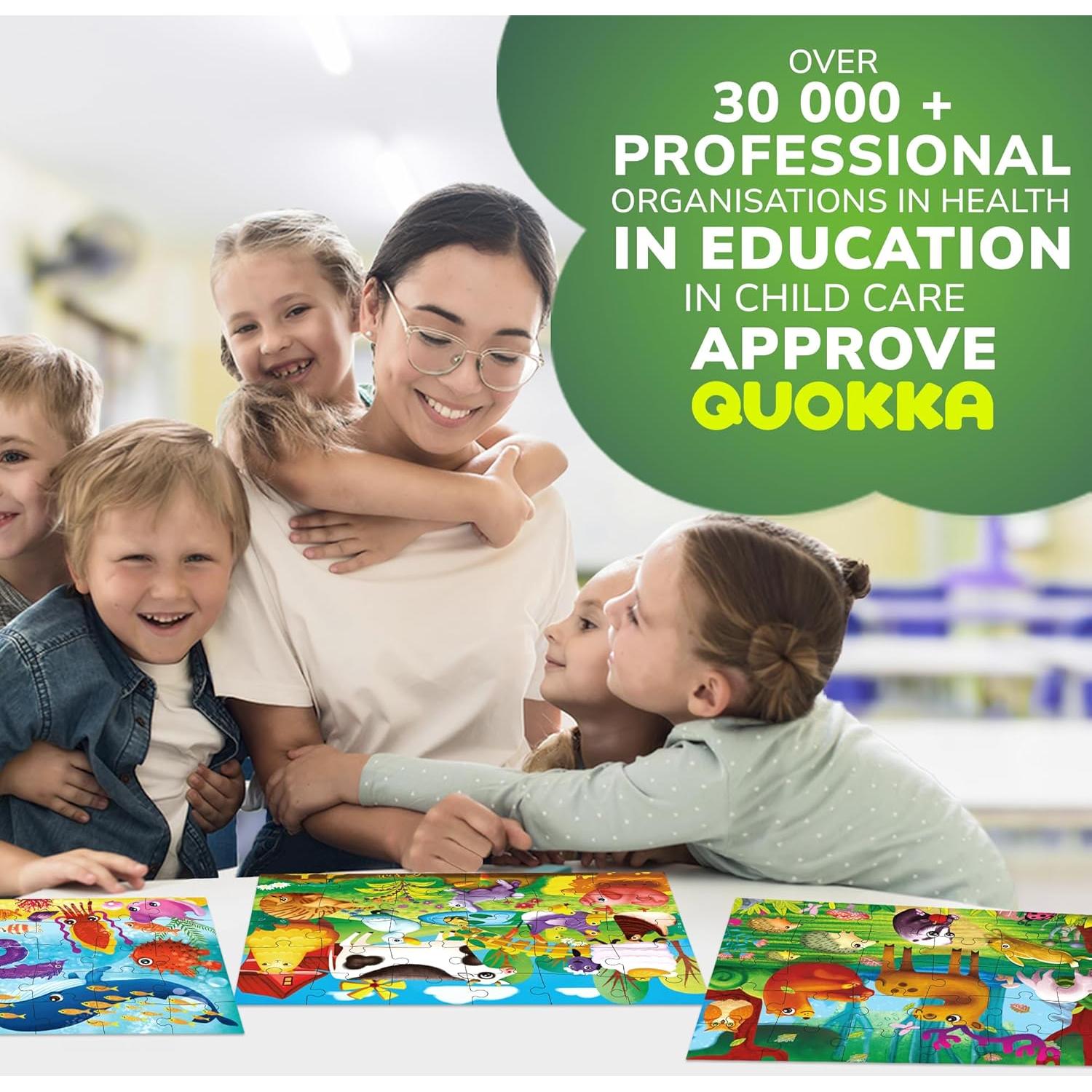 Puzzles Quokka para Niños 3-5 Años - 4 Puzzles de 30 Piezas