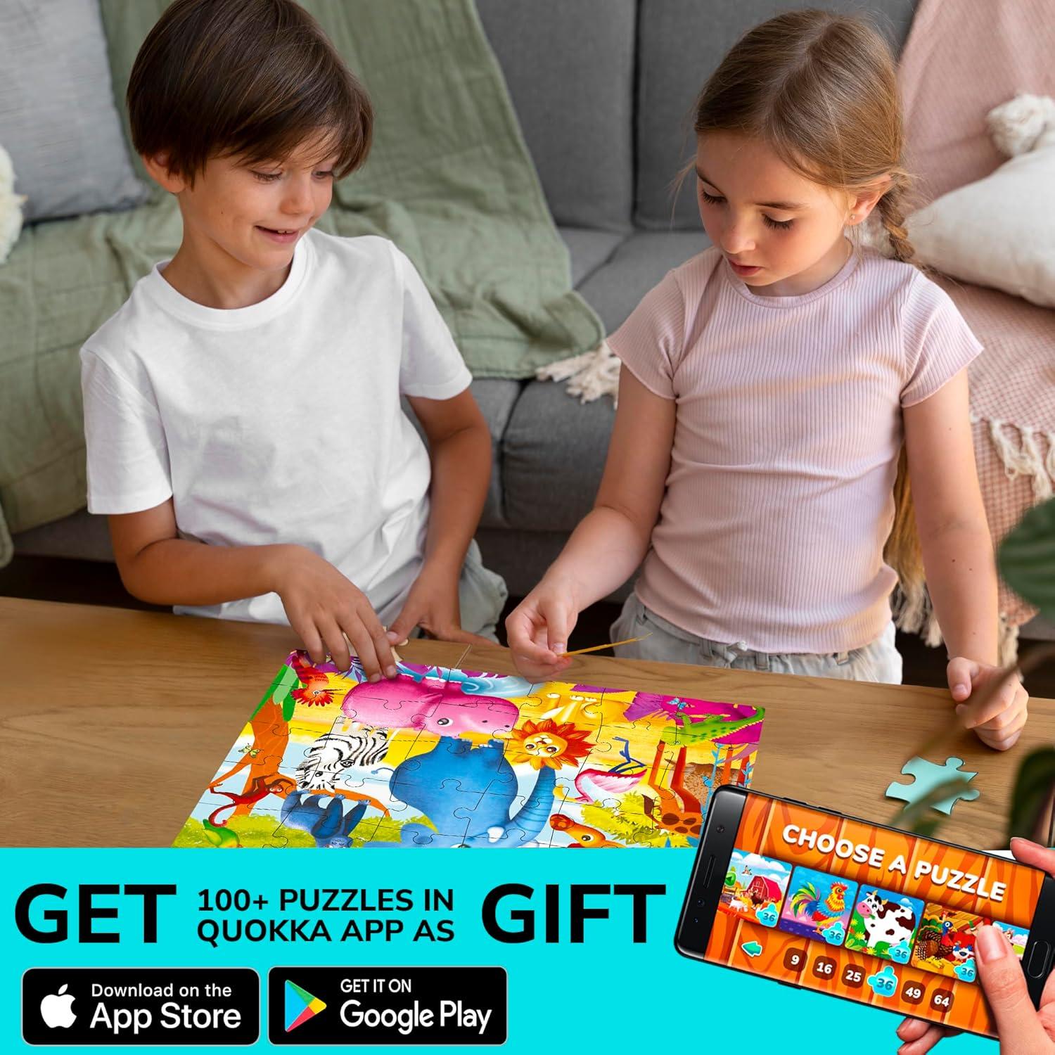 Puzzles Quokka para Niños 3-5 Años - 4 Puzzles de 30 Piezas