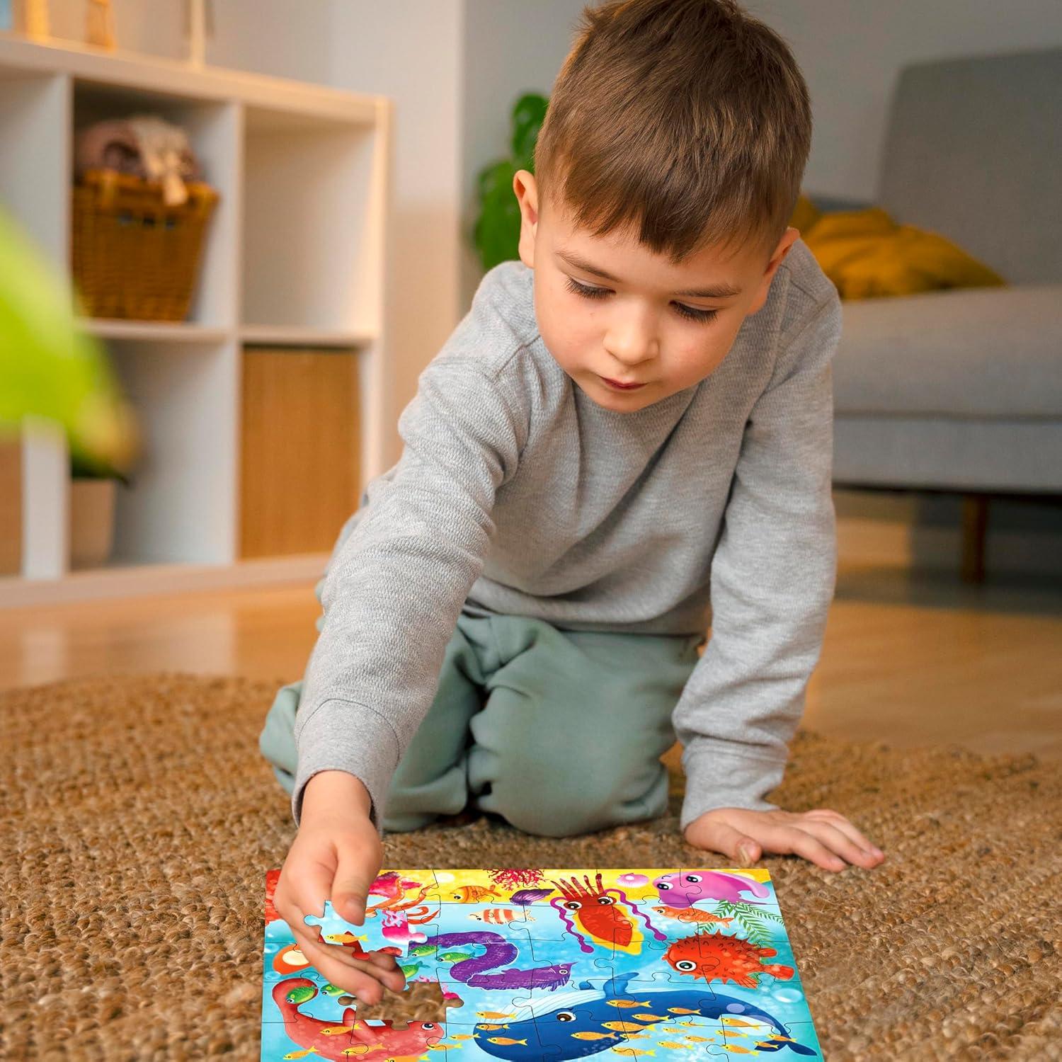 Puzzles Quokka para Niños 3-5 Años - 4 Puzzles de 30 Piezas