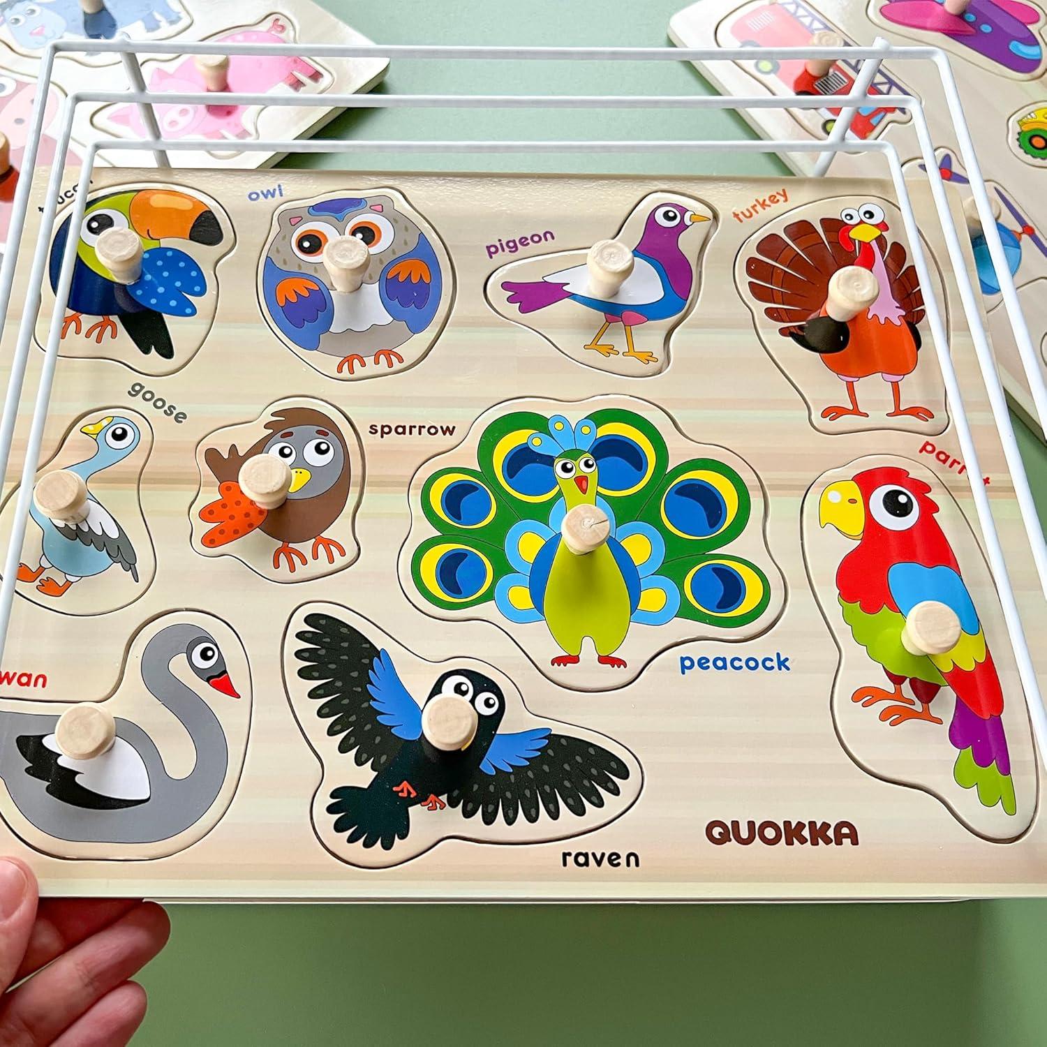 Juego de Rompecabezas Montessori QUOKKA 14 en 1 para Niños 3-5 Años