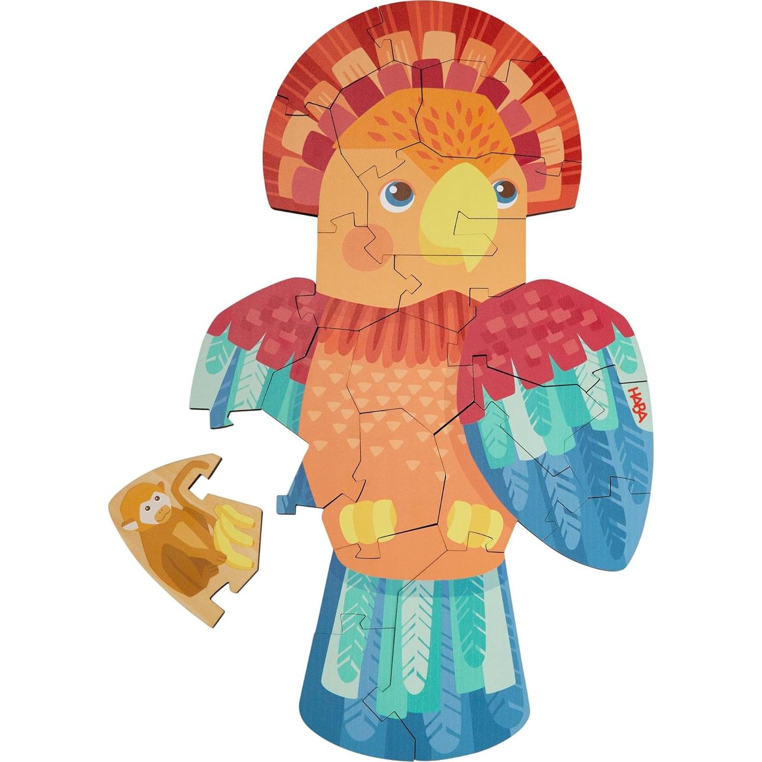 Rompecabezas de Madera HABA Loro 2 en 1 para Niños 4-6 Años