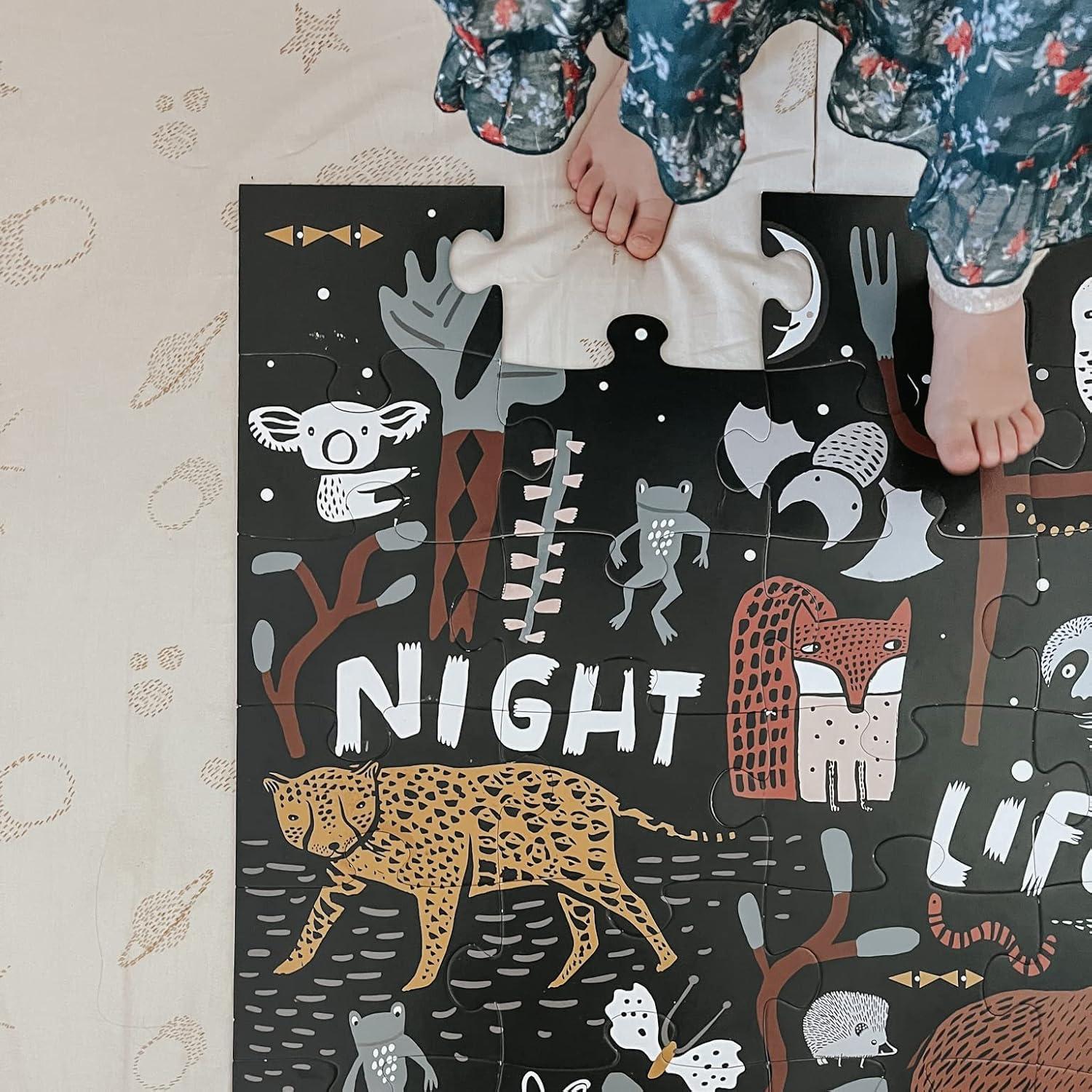 Rompecabezas de Suelo Wee Gallery 24 Piezas Vida Nocturna 61x61cm