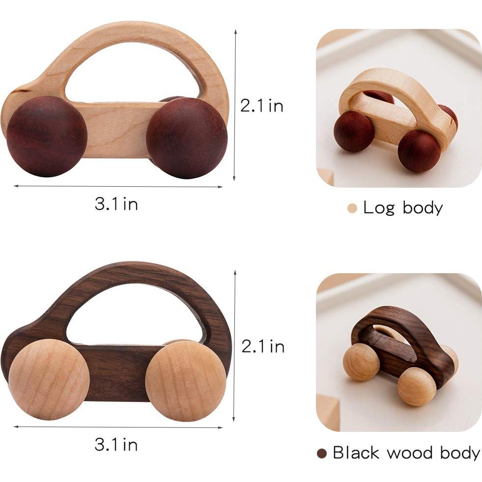 Carro de Empuje de Madera Orgánica Hagamos 2 Piezas