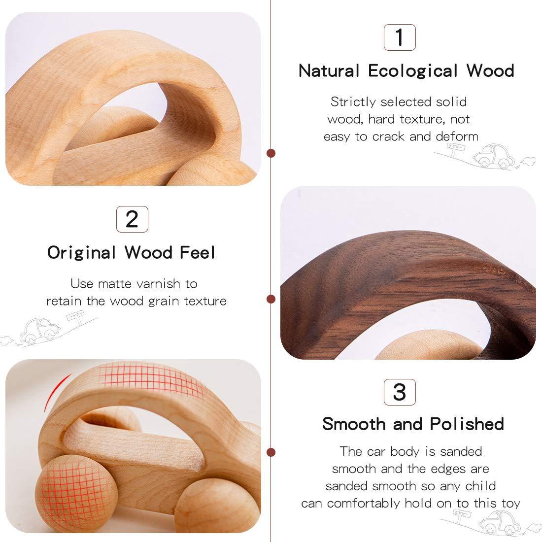 Carro de Empuje de Madera Orgánica Hagamos 2 Piezas