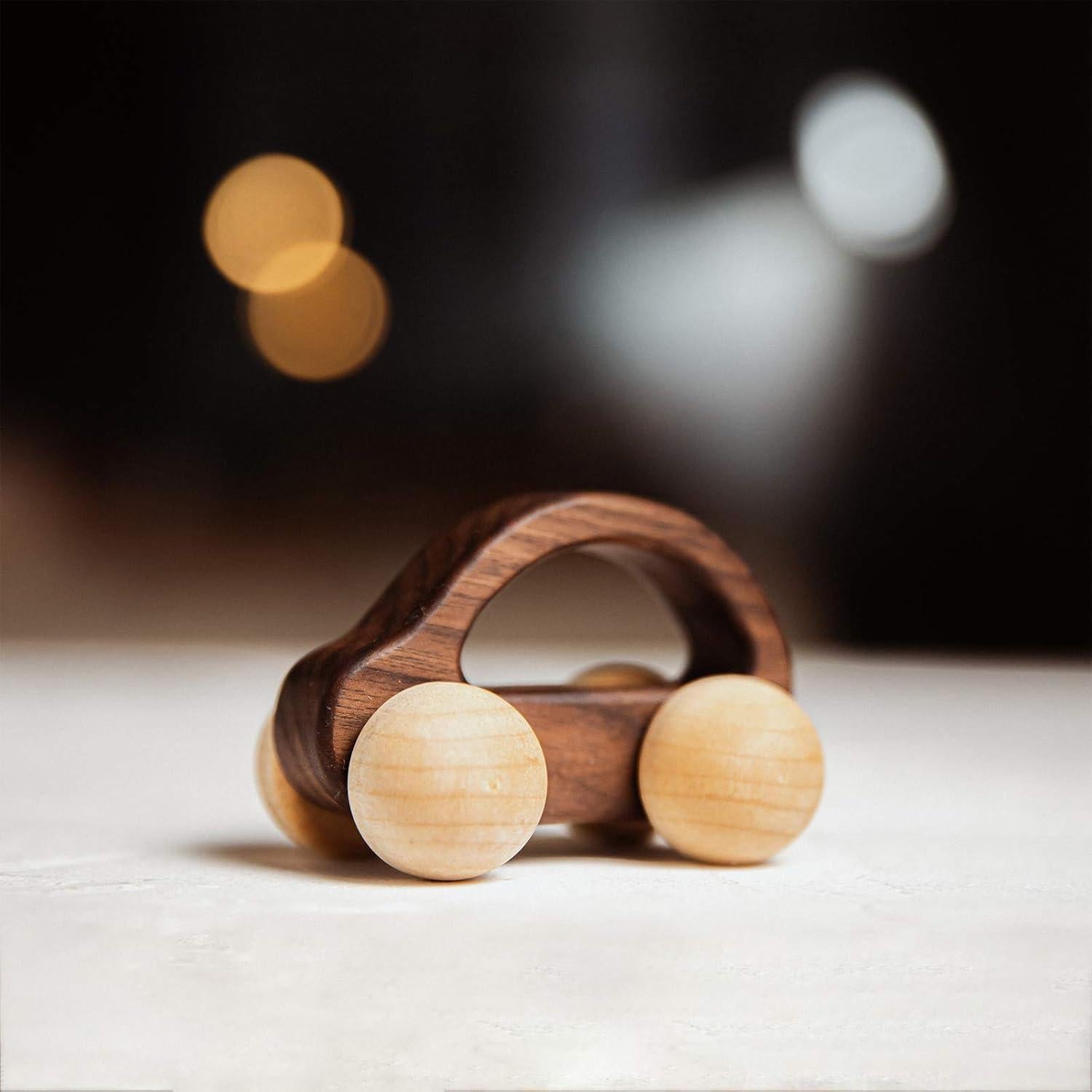 Juego de Juguetes de Madera para Bebés 3 Piezas - Vehículos Montessori