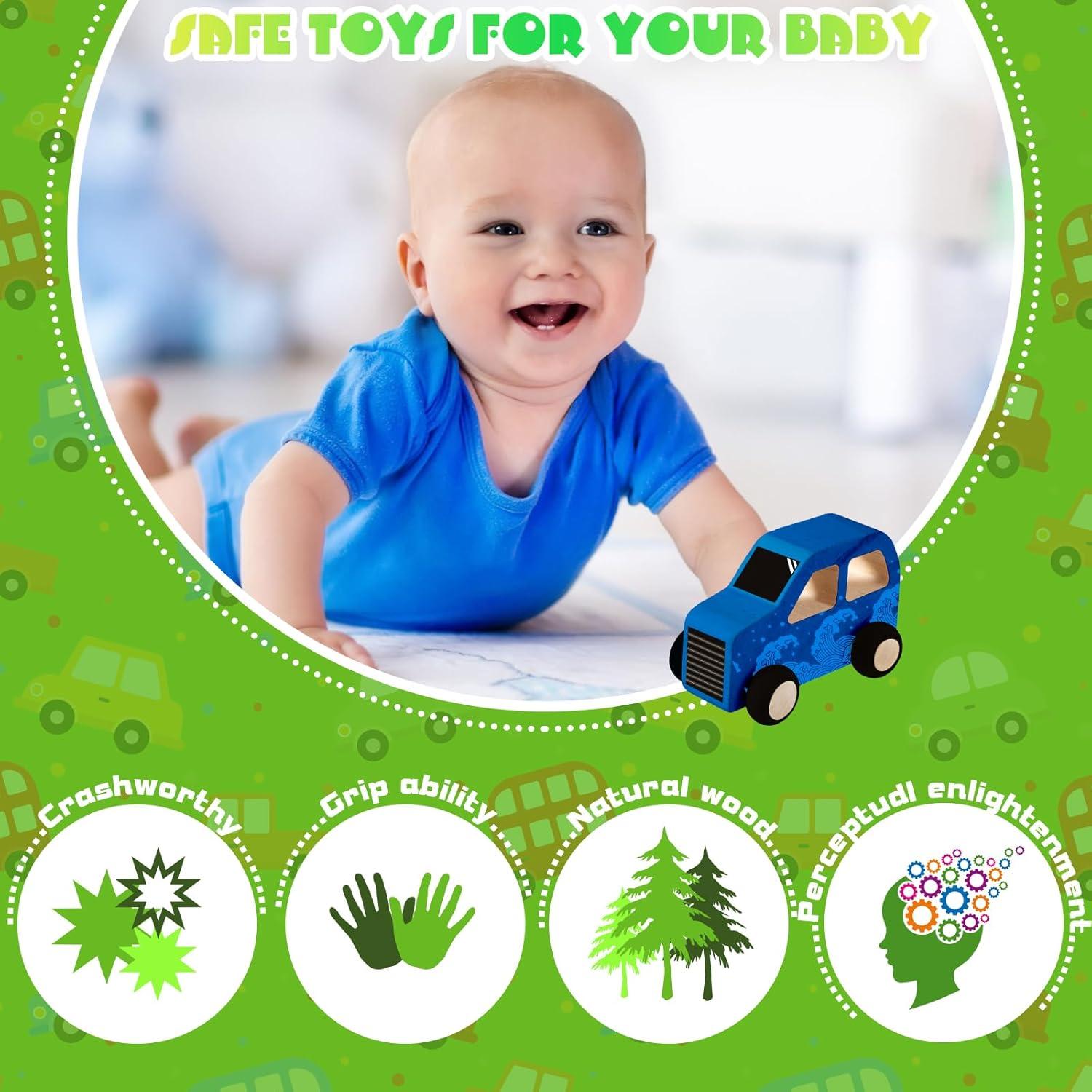 Kits de Coches de Madera DIY Chivao 24 Piezas Pintables