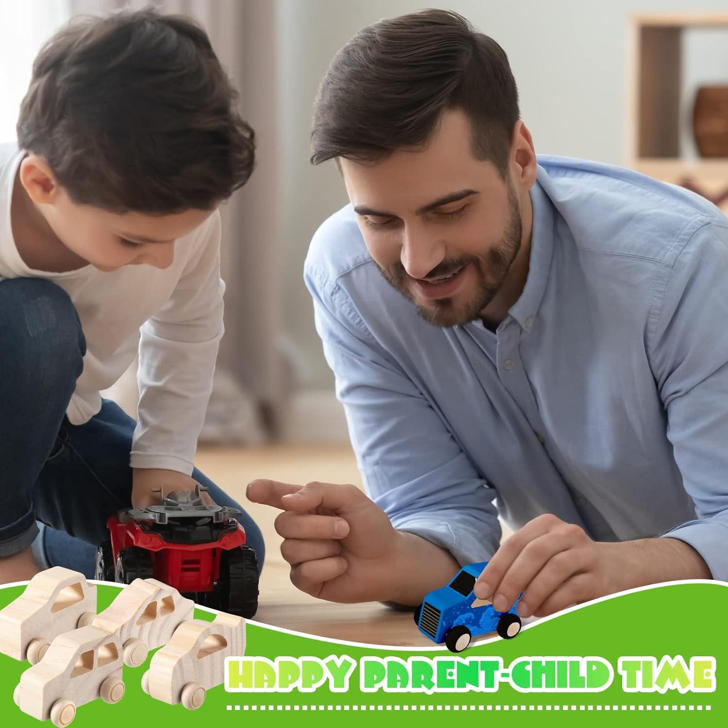 Kits de Coches de Madera DIY Chivao 24 Piezas Pintables