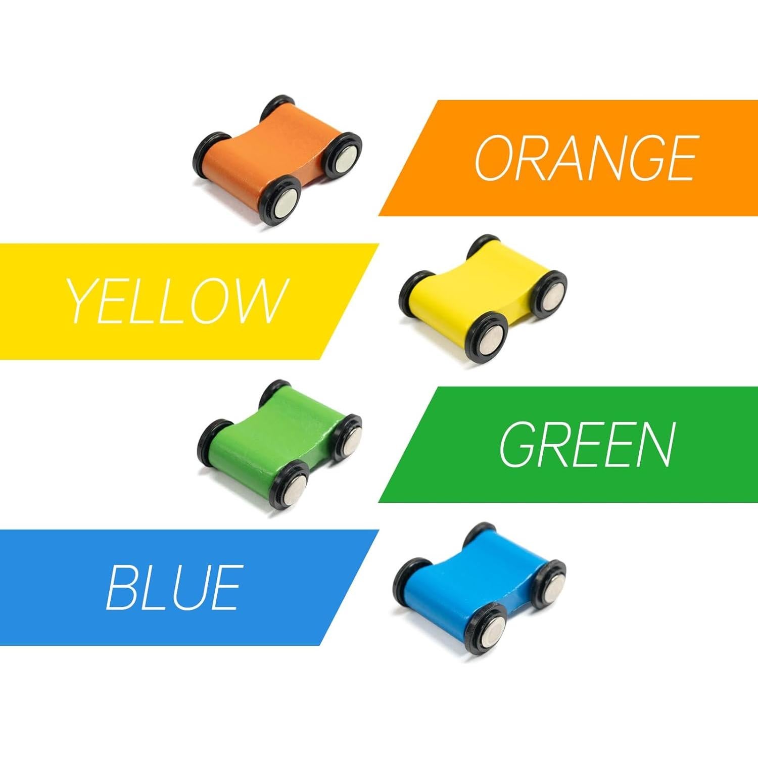 Juego de Carreras de Rampas de Madera WOOD CITY con 4 Coches