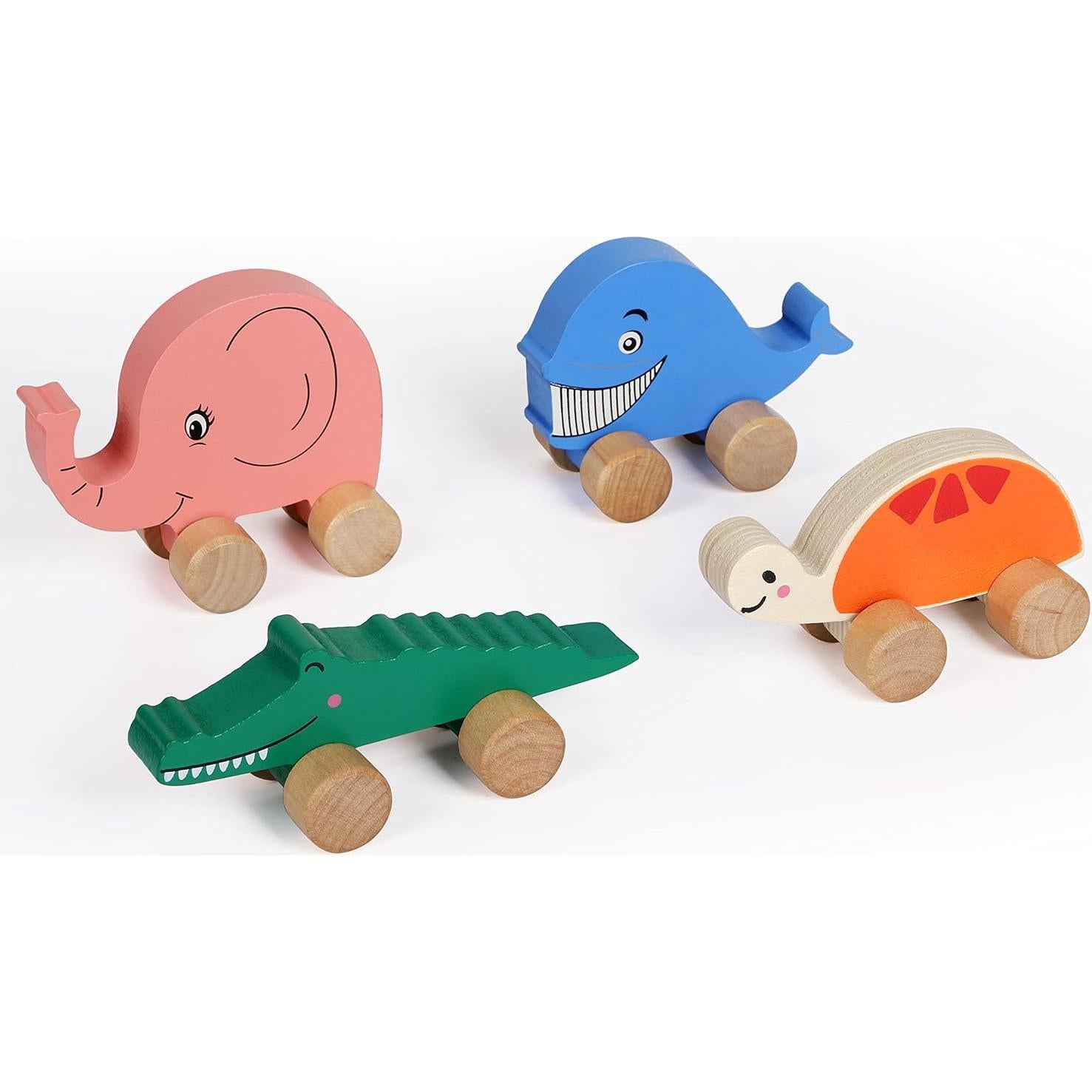 Coches de Madera TOWO con Animales - Juguete Educativo 1-2 Años