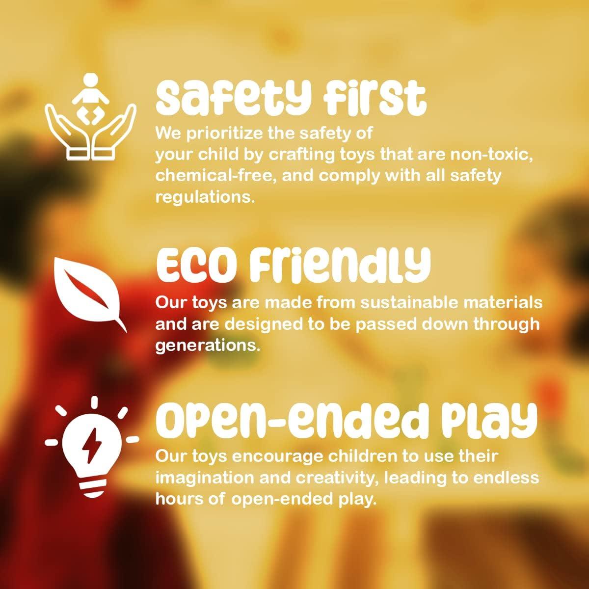 Camión Retro de Madera VESPLO - Juguete Educativo 22.86x8.89x10.16cm