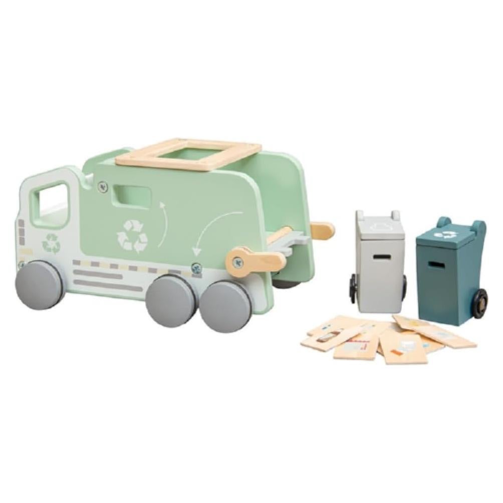 Juguete Camión de Basura de Madera Montessori 13 Piezas 3+ Años