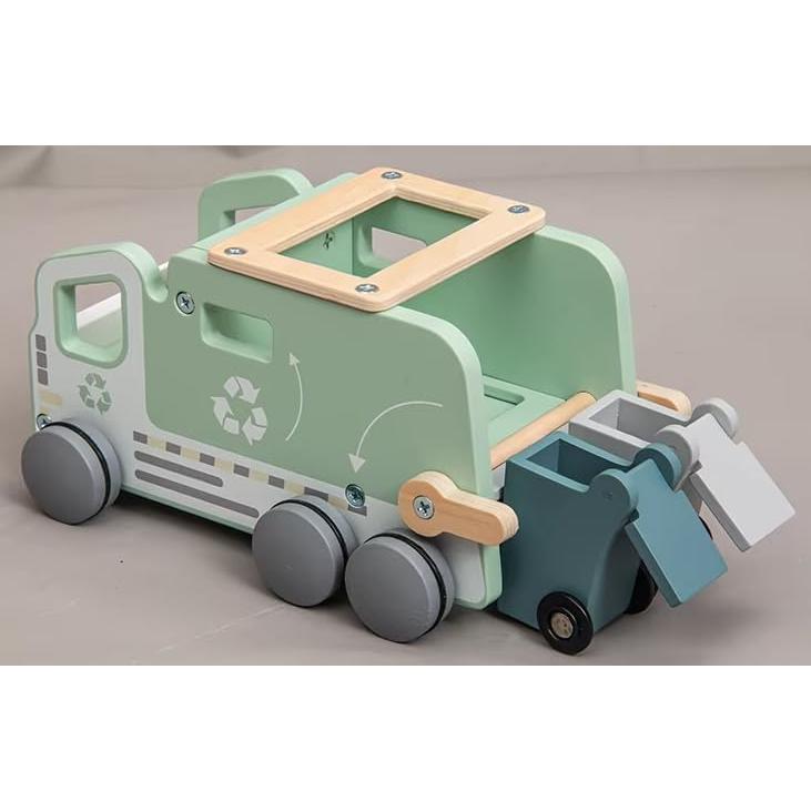 Juguete Camión de Basura de Madera Montessori 13 Piezas 3+ Años