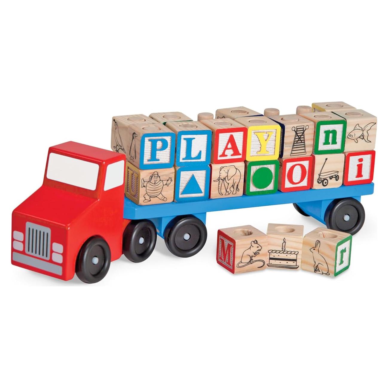 Bloques de Alfabeto en Camión de Madera Melissa & Doug
