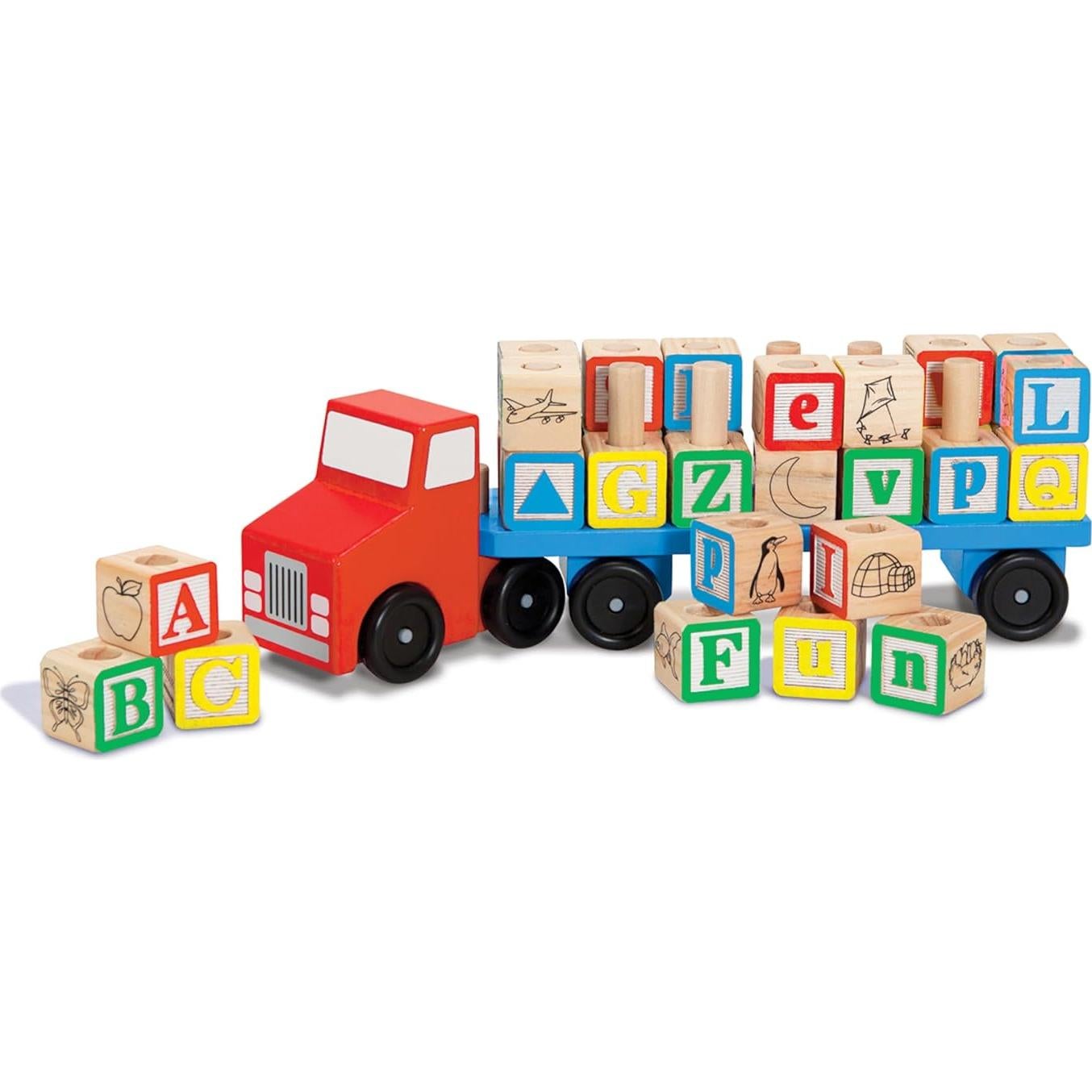 Bloques de Alfabeto en Camión de Madera Melissa & Doug