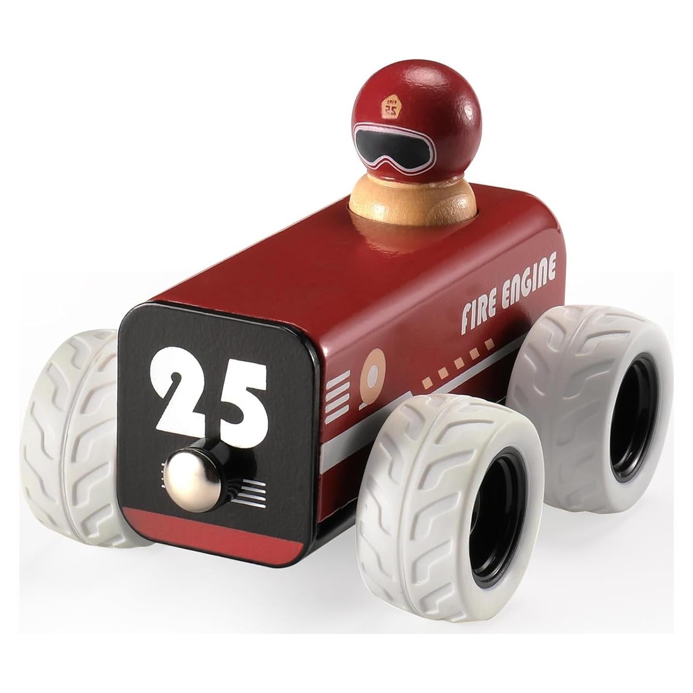 Camión de Bomberos de Madera ButToyBroz Retro 13.5x9x9cm