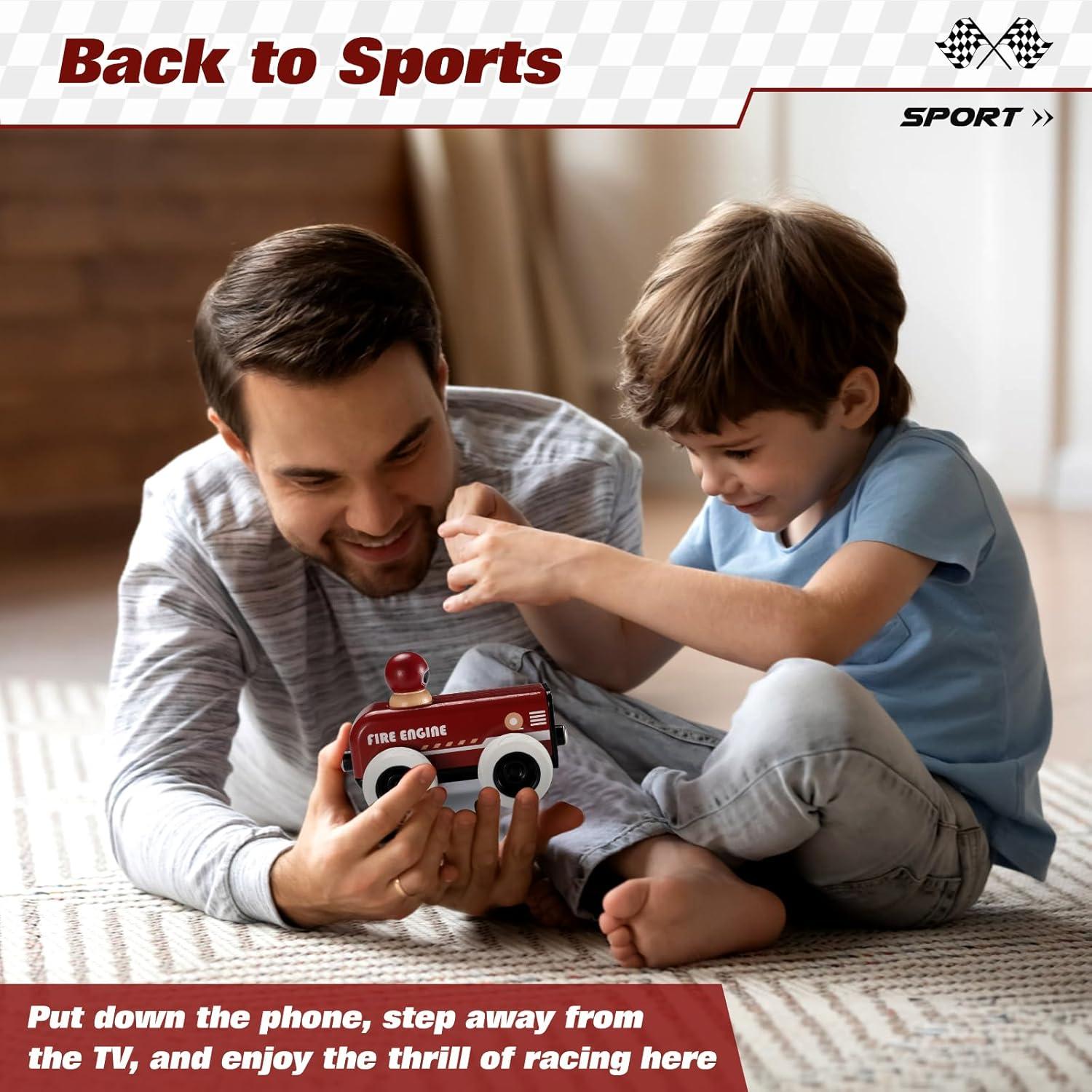 Camión de Bomberos de Madera ButToyBroz Retro 13.5x9x9cm