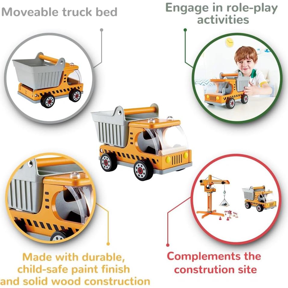Camión Volquete de Madera Hape 26x16.8x14.5 cm