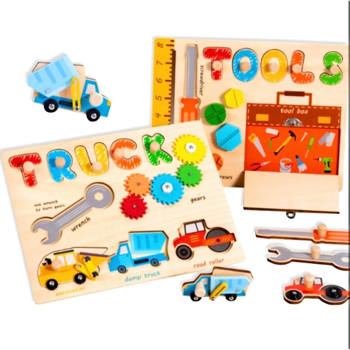 Rompecabezas Interactivo Montessori de Madera JoRay - Camión