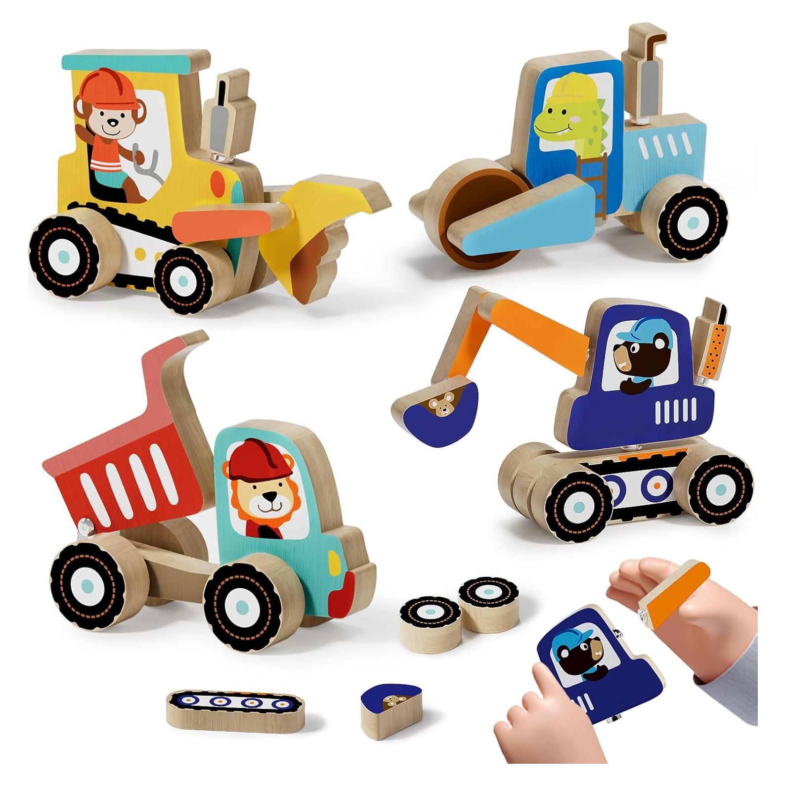 Juguete de Construcción Montessori Lehoo - Camión Desarmable 25x18 cm