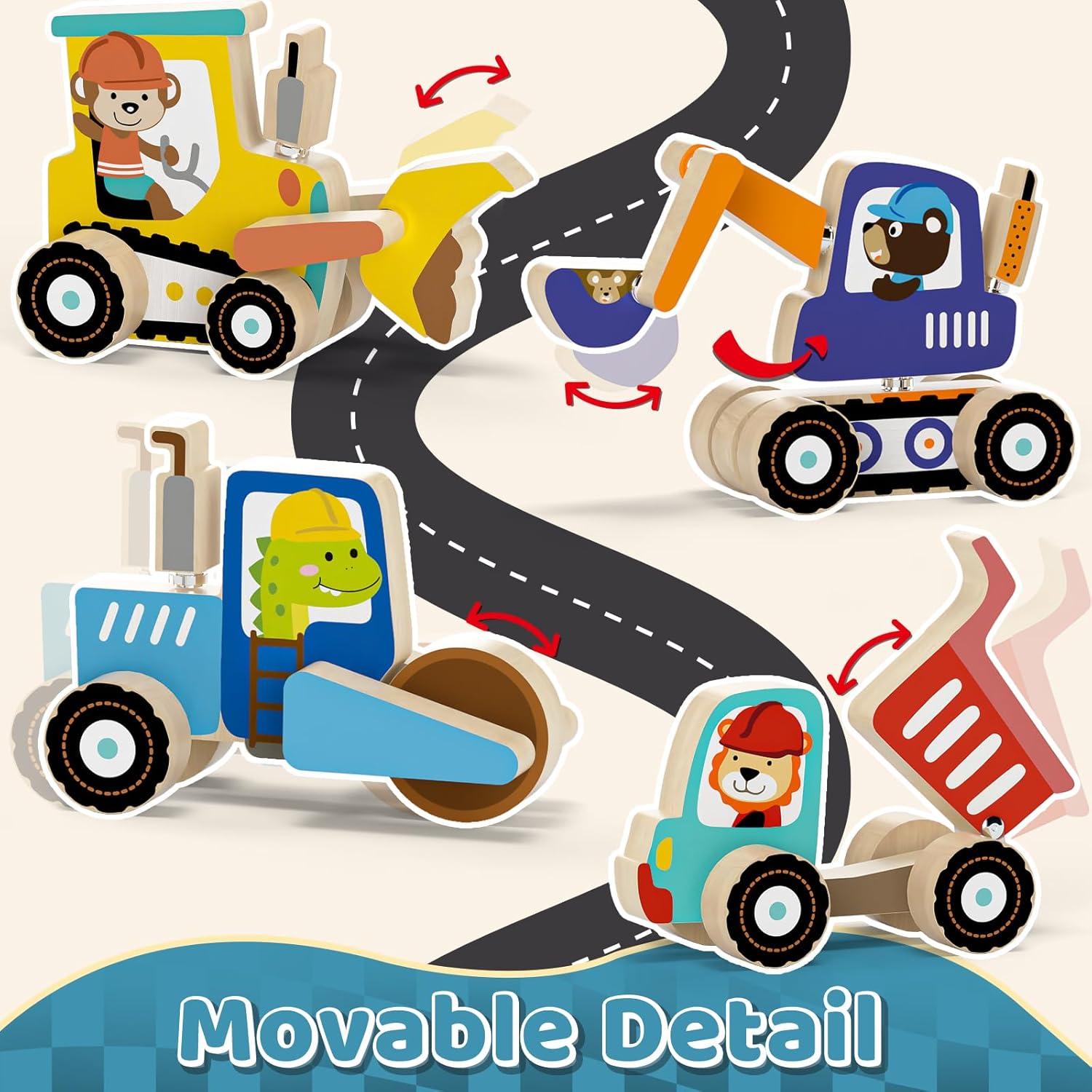 Juguete de Construcción Montessori Lehoo - Camión Desarmable 25x18 cm