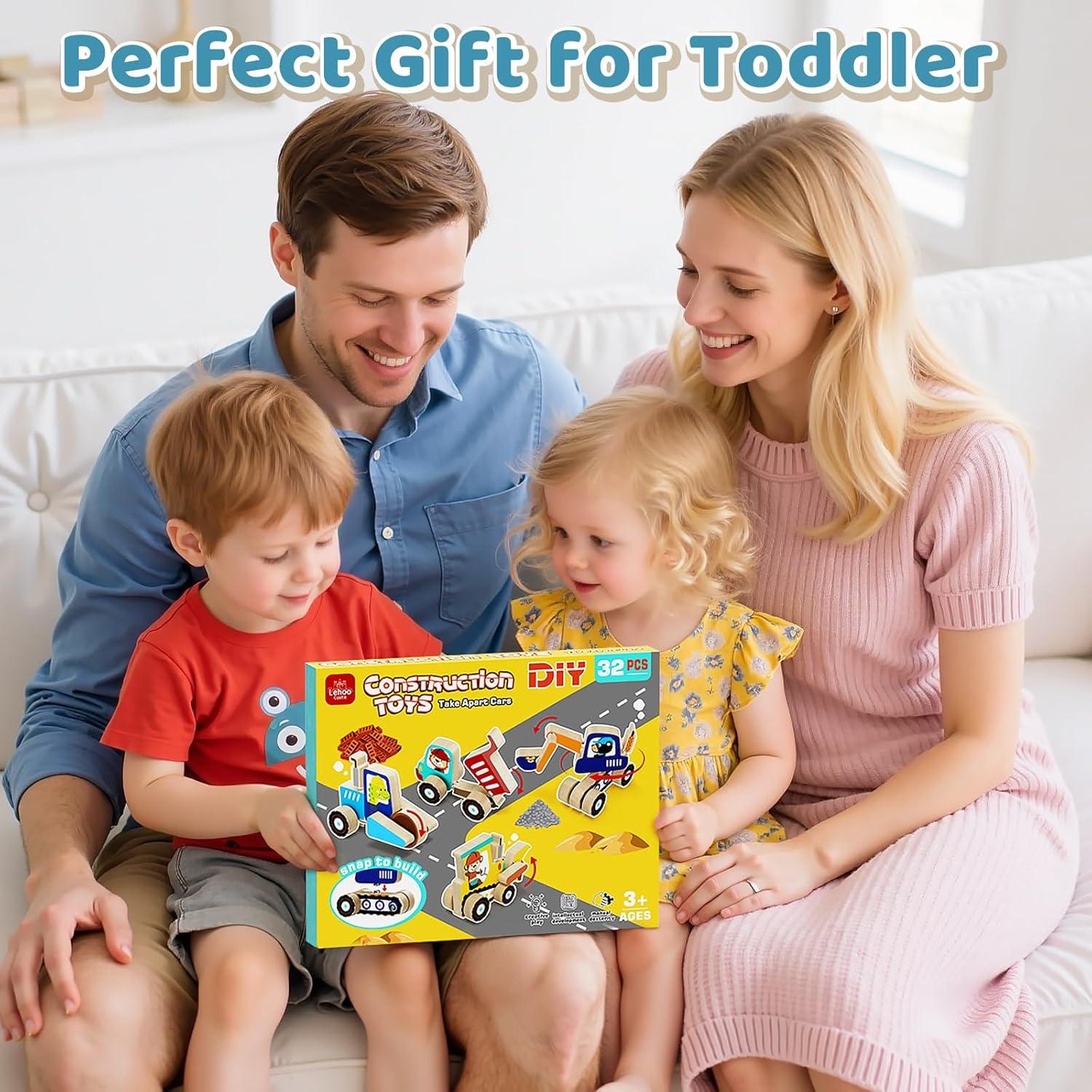 Juguete de Construcción Montessori Lehoo - Camión Desarmable 25x18 cm