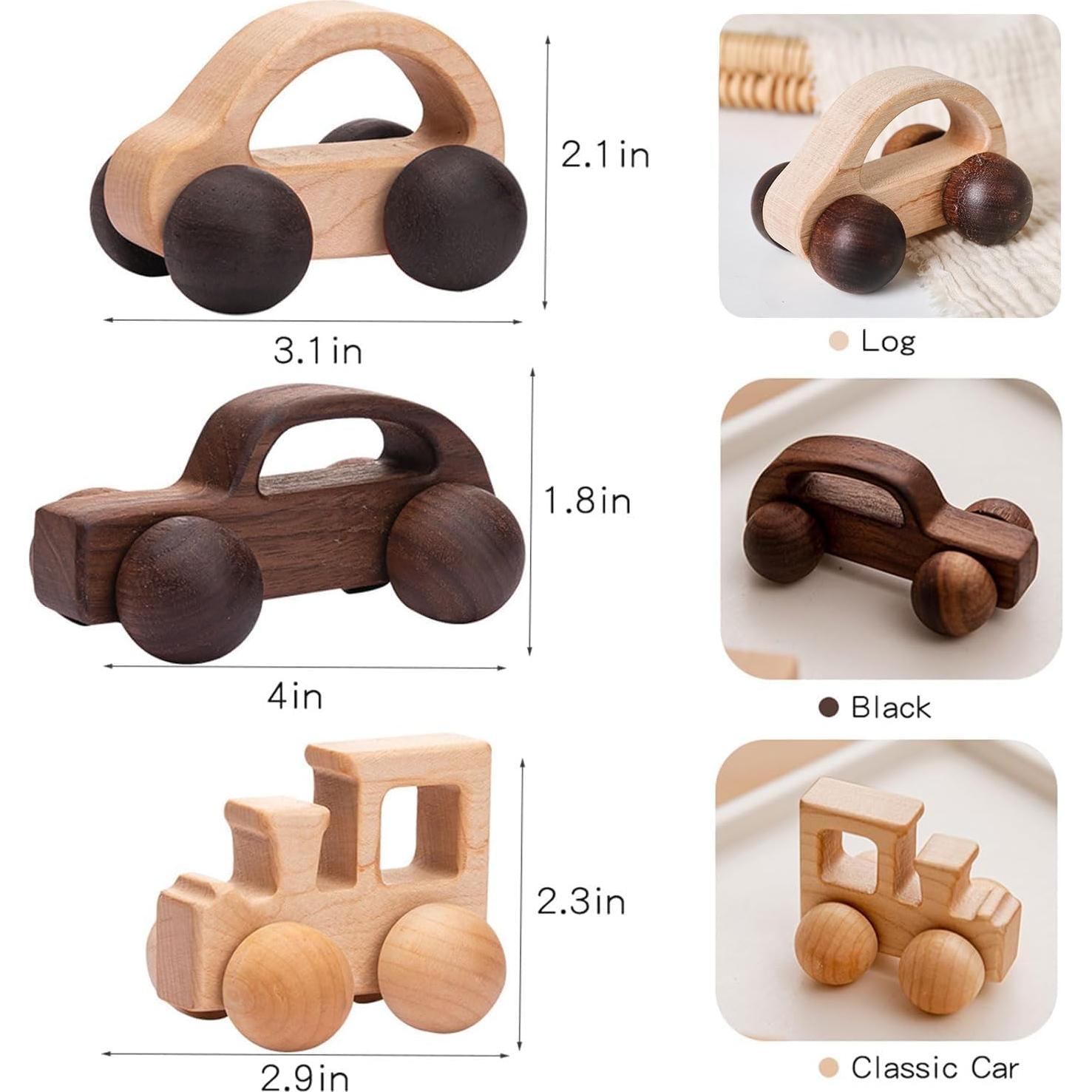 Juguetes de Madera Montessori EASY ONE BABY - 3 Piezas para Bebés