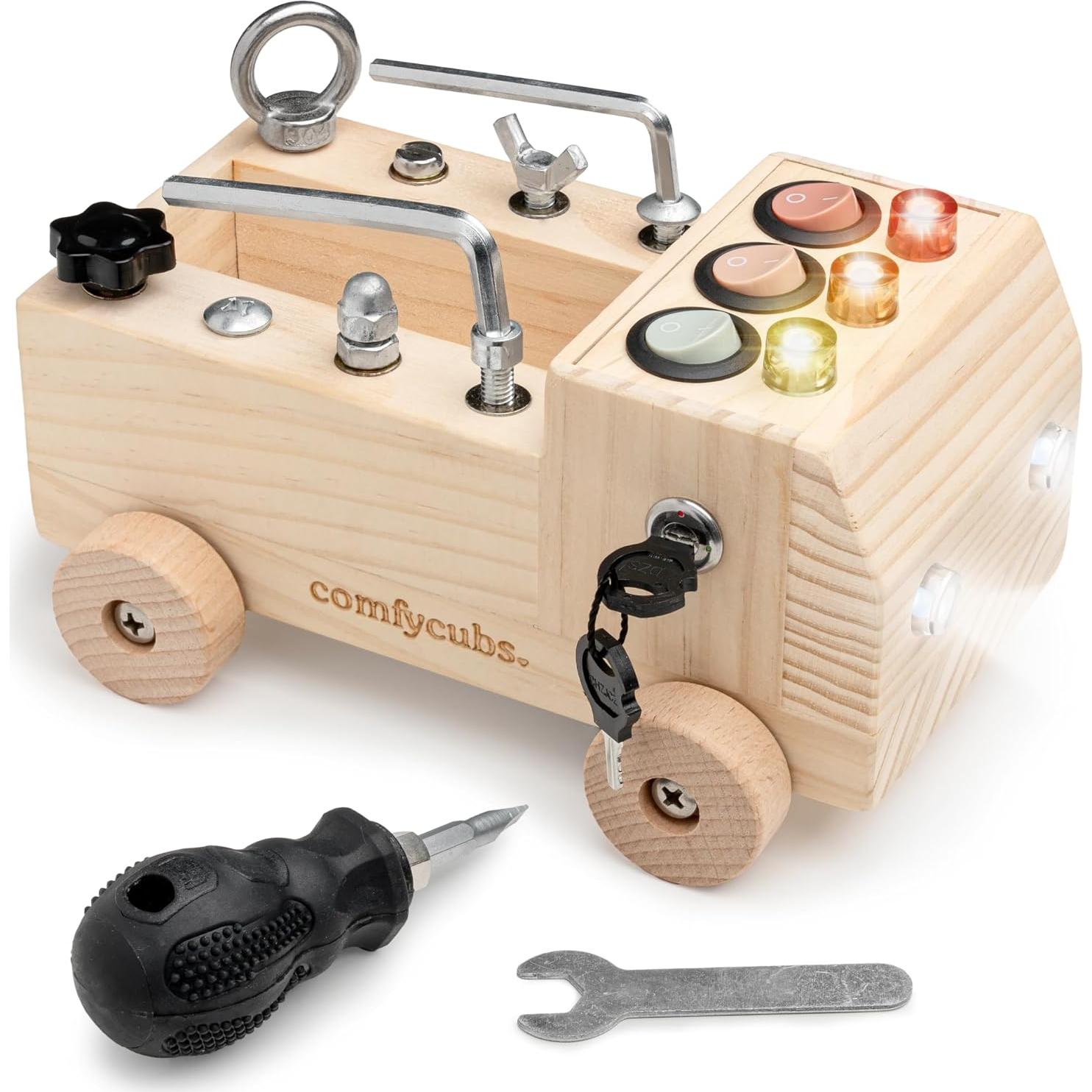 Conjunto de Juguete Montessori Comfy Cubs con Camión y Rocas