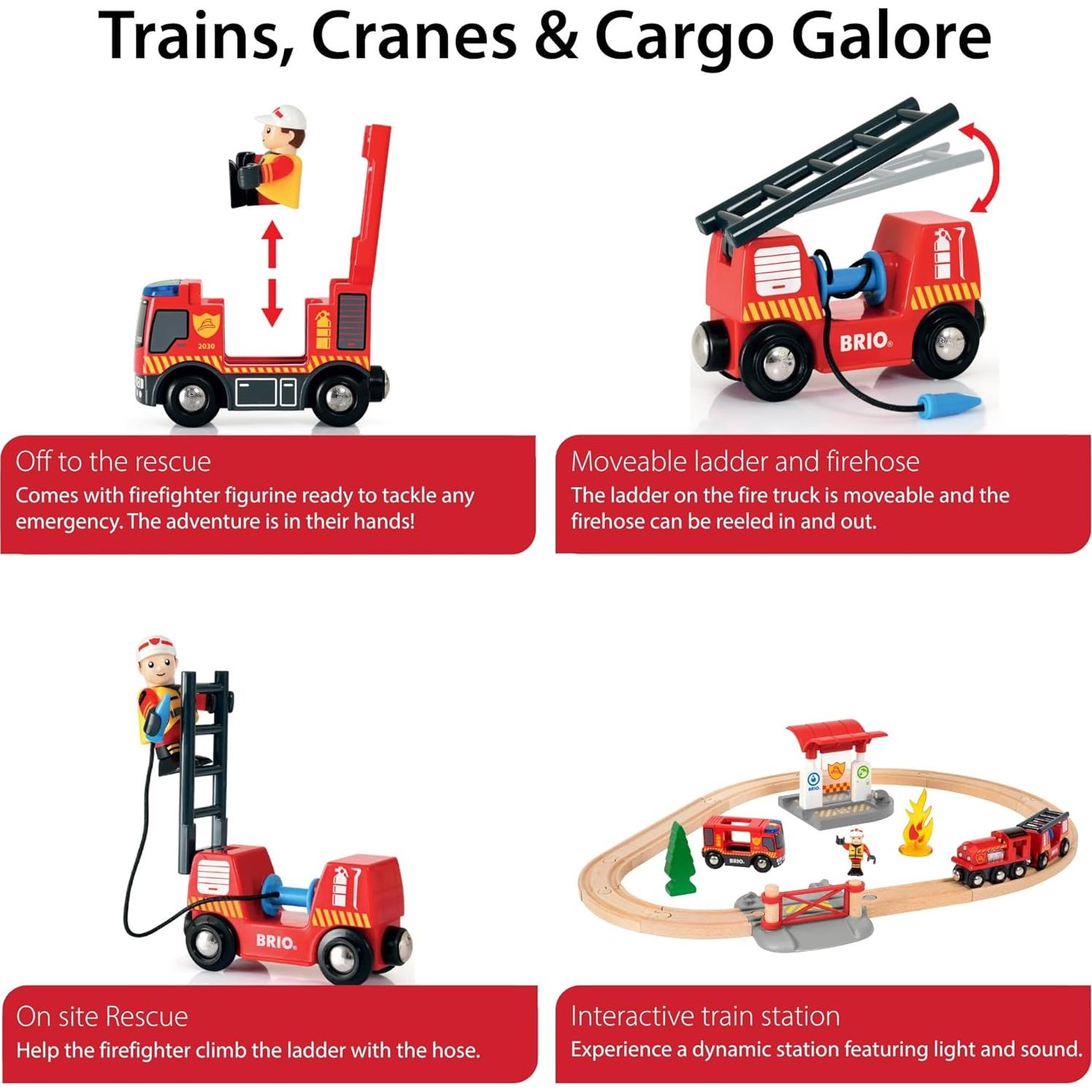 Conjunto de Bomberos de Rescate BRIO 33815 - 18 Piezas
